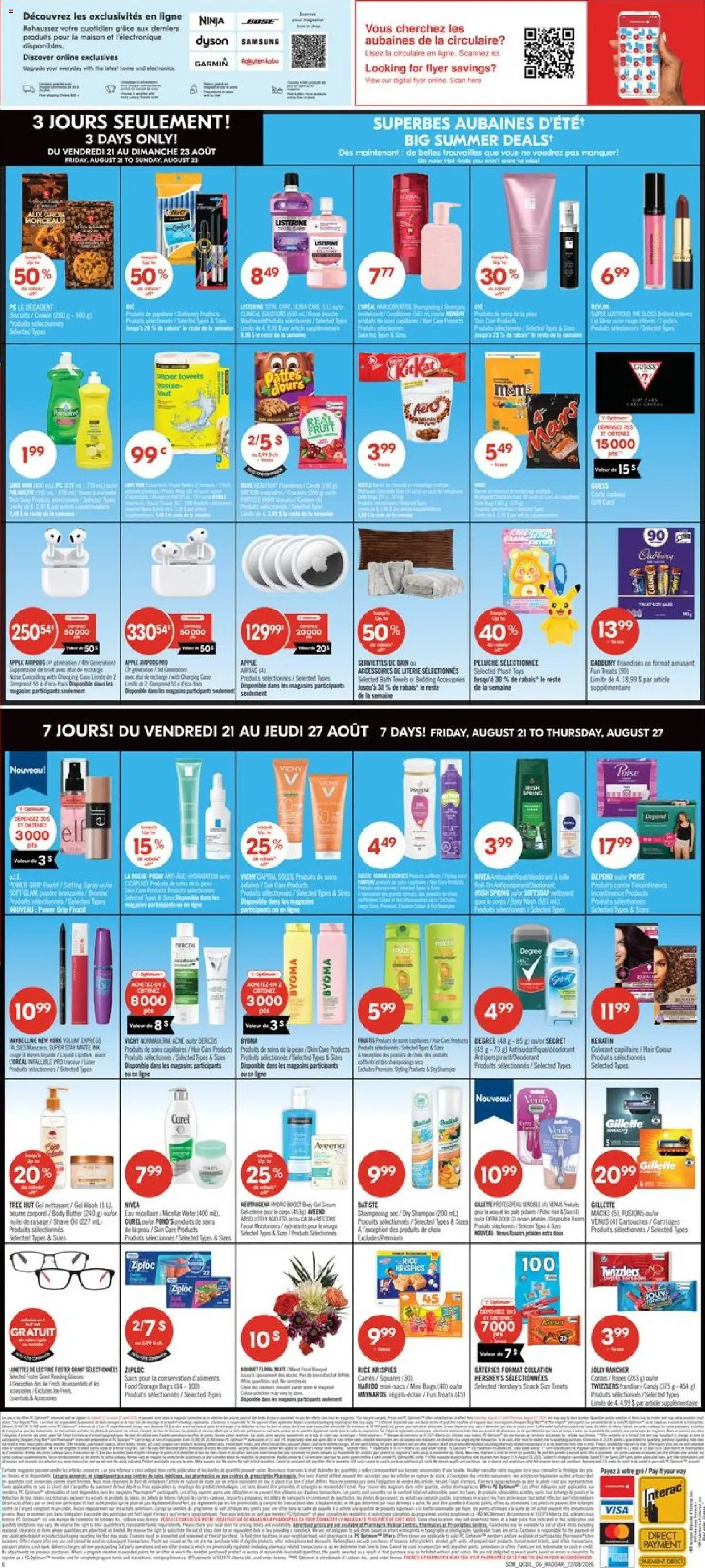 Pharmaprix flyer valid from Aug 22, 2026 | Page: 2 | Products: PC, Water, Bath, Butter