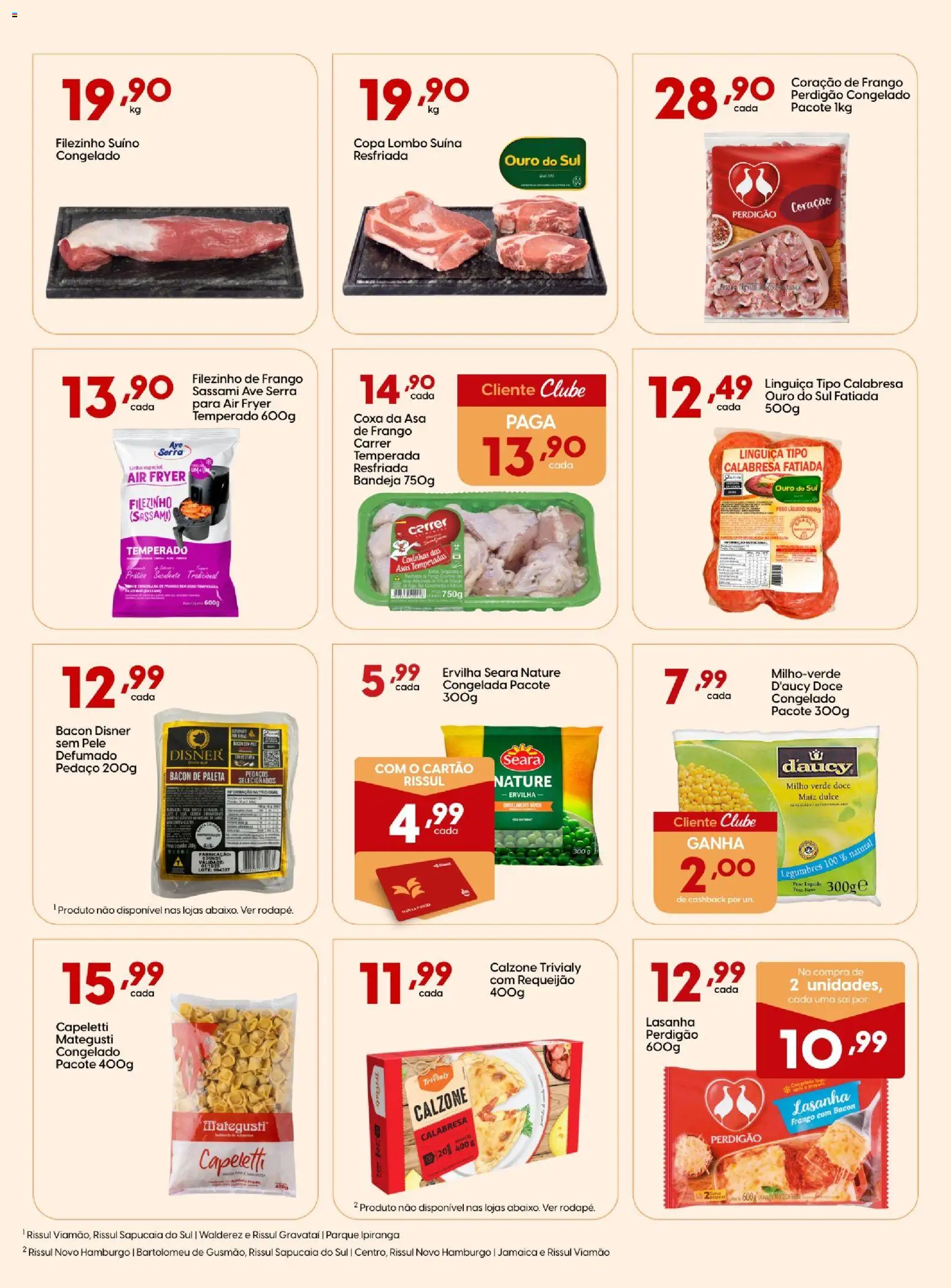 Rissul Folheto - válido de 04.06.2026 | Página: 11 | Produtos: Coração de frango, Lasanha, Frango, Requeijão