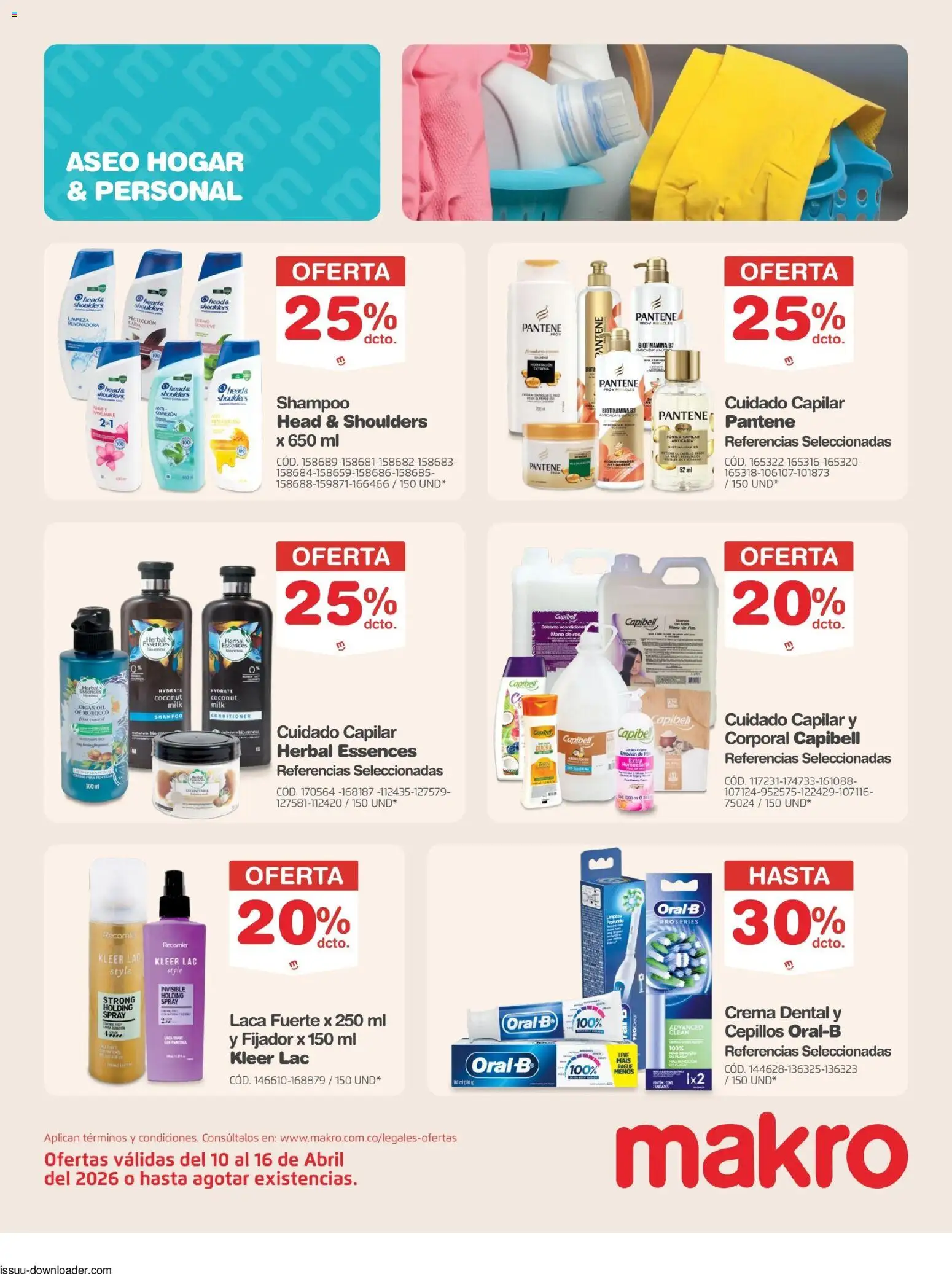 Makro revista - valida desde el 10.04.2026 | Página: 20 | Productos: Crema, Fijador, Body, Shampoo