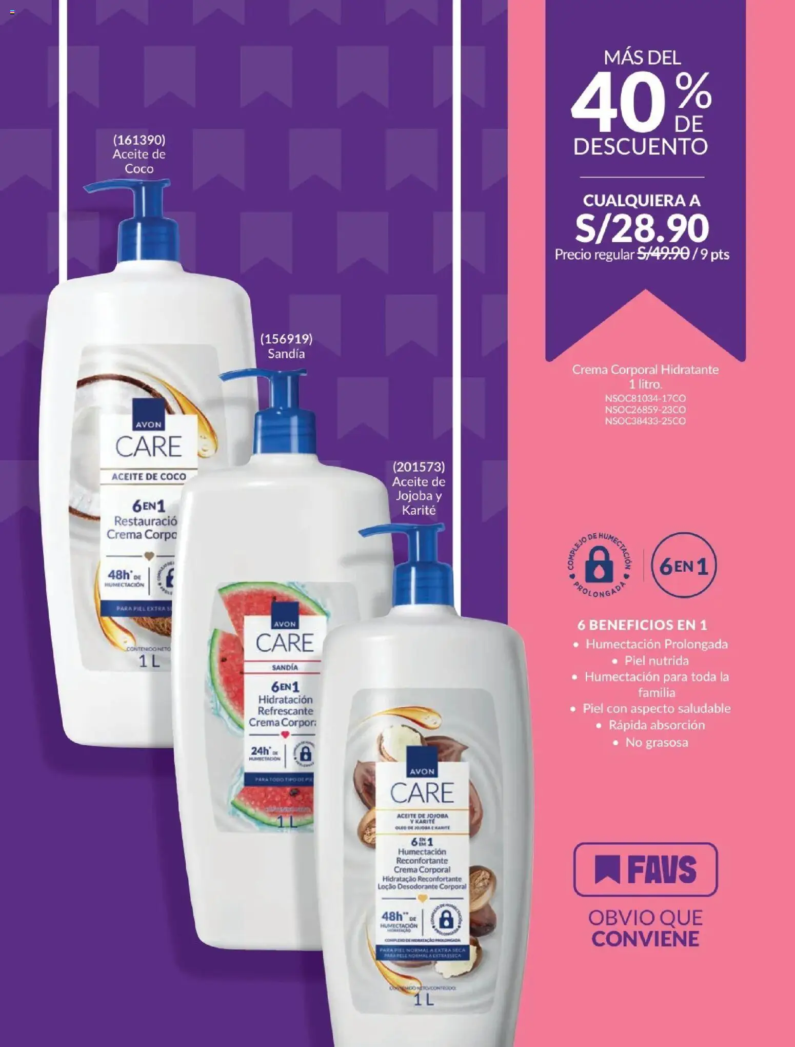 Catálogo Avon válido desde 21/04/2026 | Página: 147 | Productos: Desodorante, Aceite, Crema