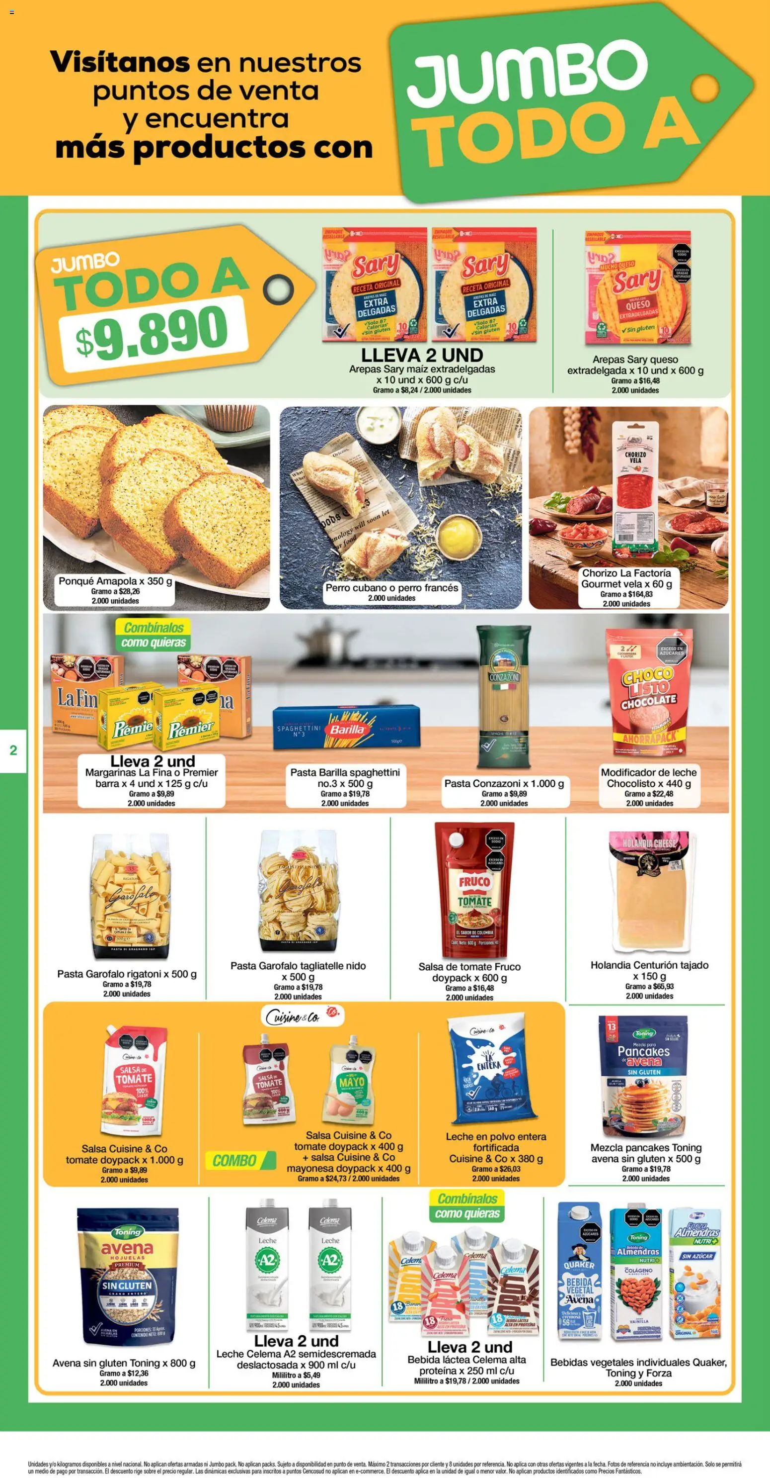 Jumbo revista - valida desde el 20/08/2026 | Página: 2 | Productos: Pasta Barilla, Avena, Polvo, Amapola