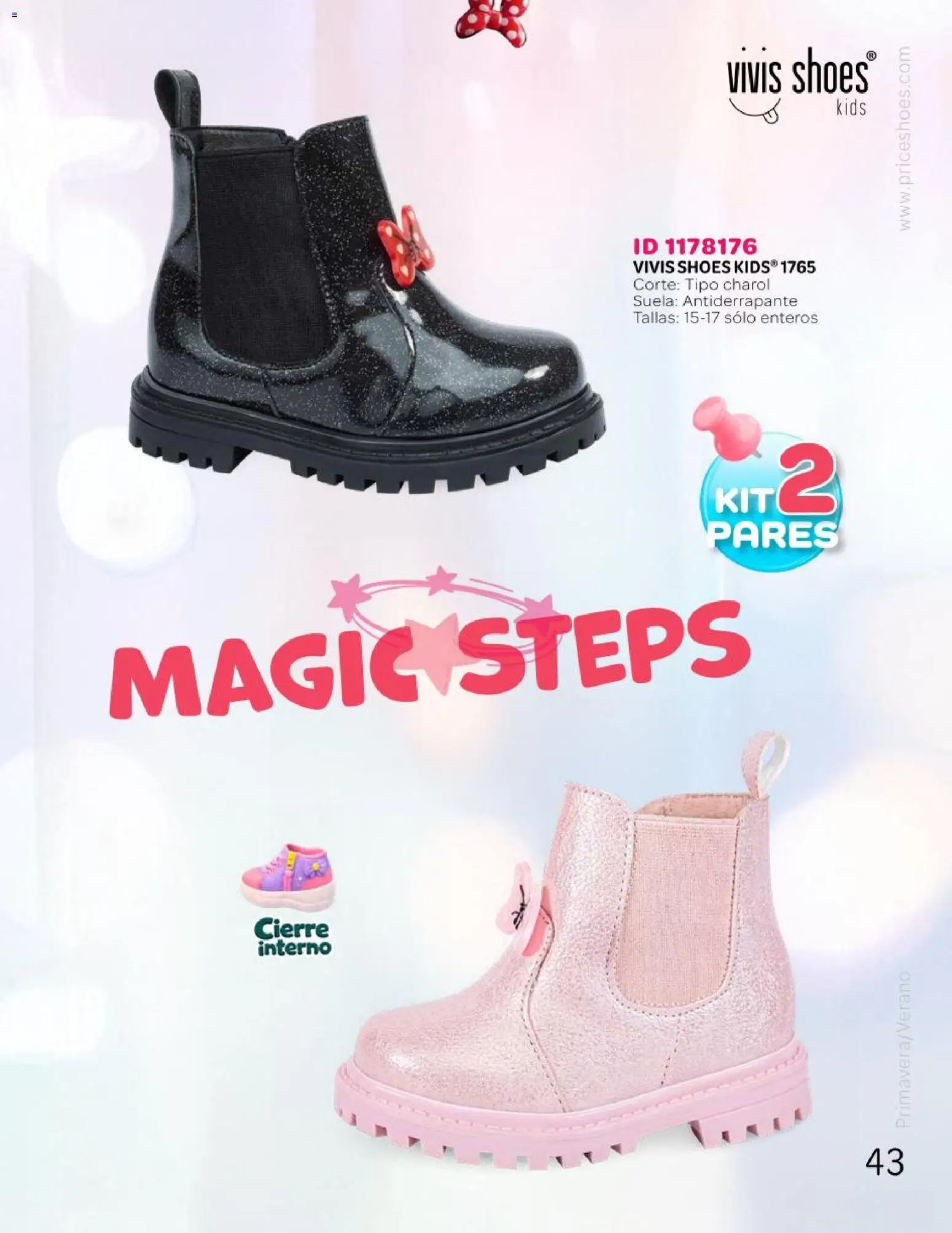 Nuevas ofertas de Price Shoes válidas en toda la República Mexicana desde el 25.04.2026. ¡Encuentra las mejores ofertas en Price Shoes catálogo Kids todo en uno! | Página: 43