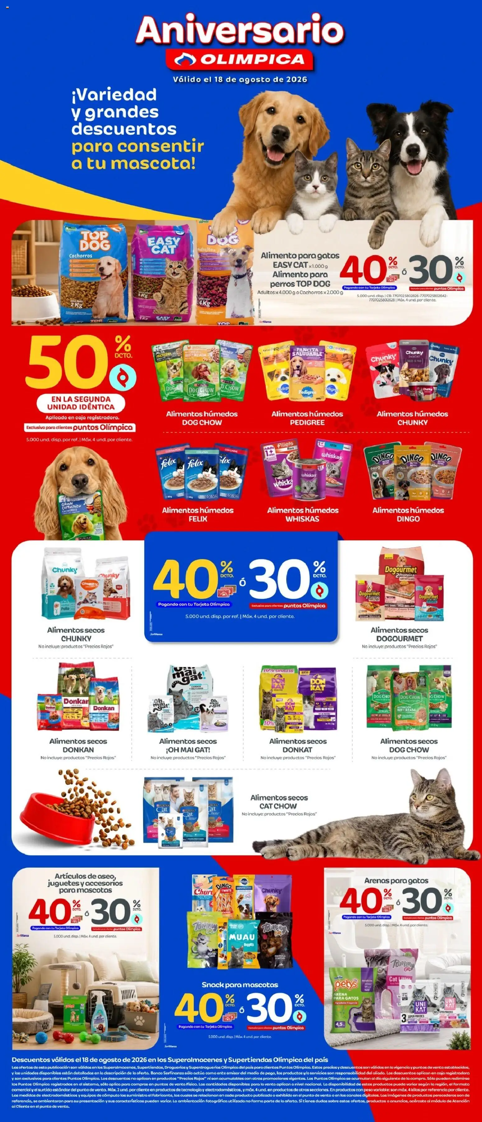Olímpica revista - valida desde el 14/08/2026 | Página: 1 | Productos: Pollo, Proteína, Sobre, Juguetes