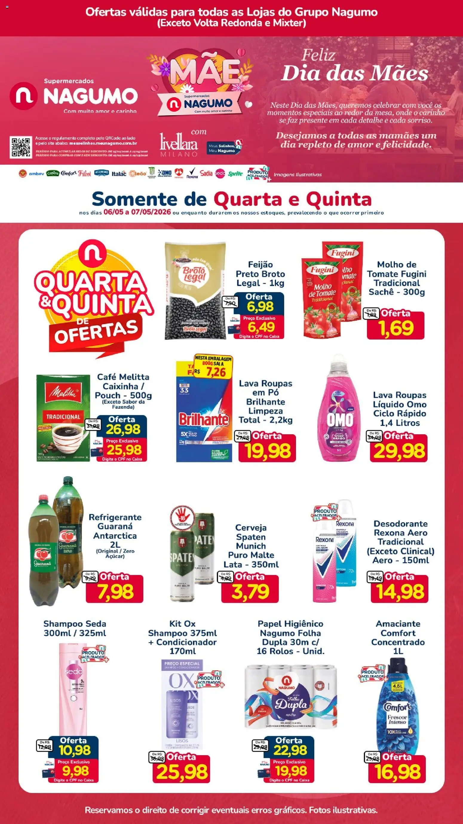 Nagumo Folheto - válido de 06.05.2026 | Página: 1 | Produtos: Pó, Guaraná, Rexona, Papel higiênico