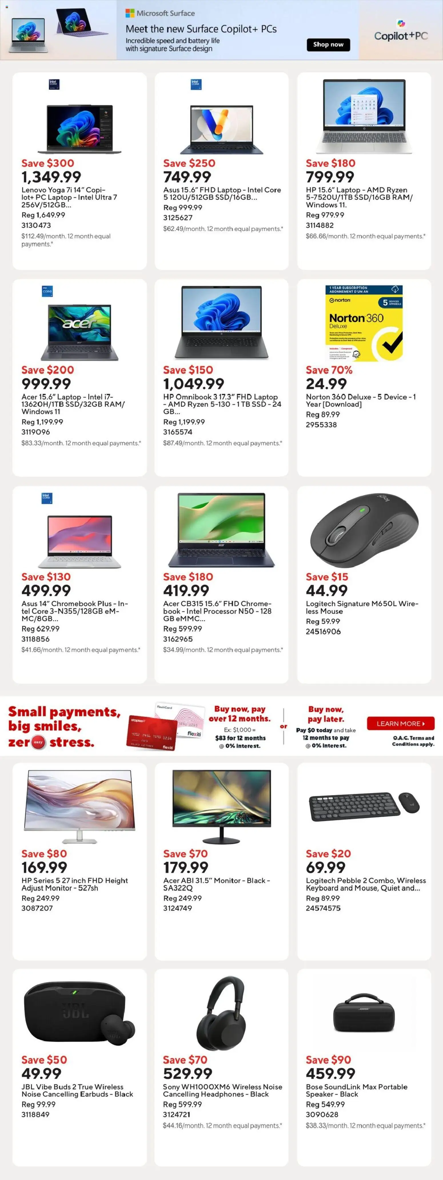 Staples flyer valid from 22.05.2026 | Page: 3 | Products: Monitor, Mouse, Speaker, Battery