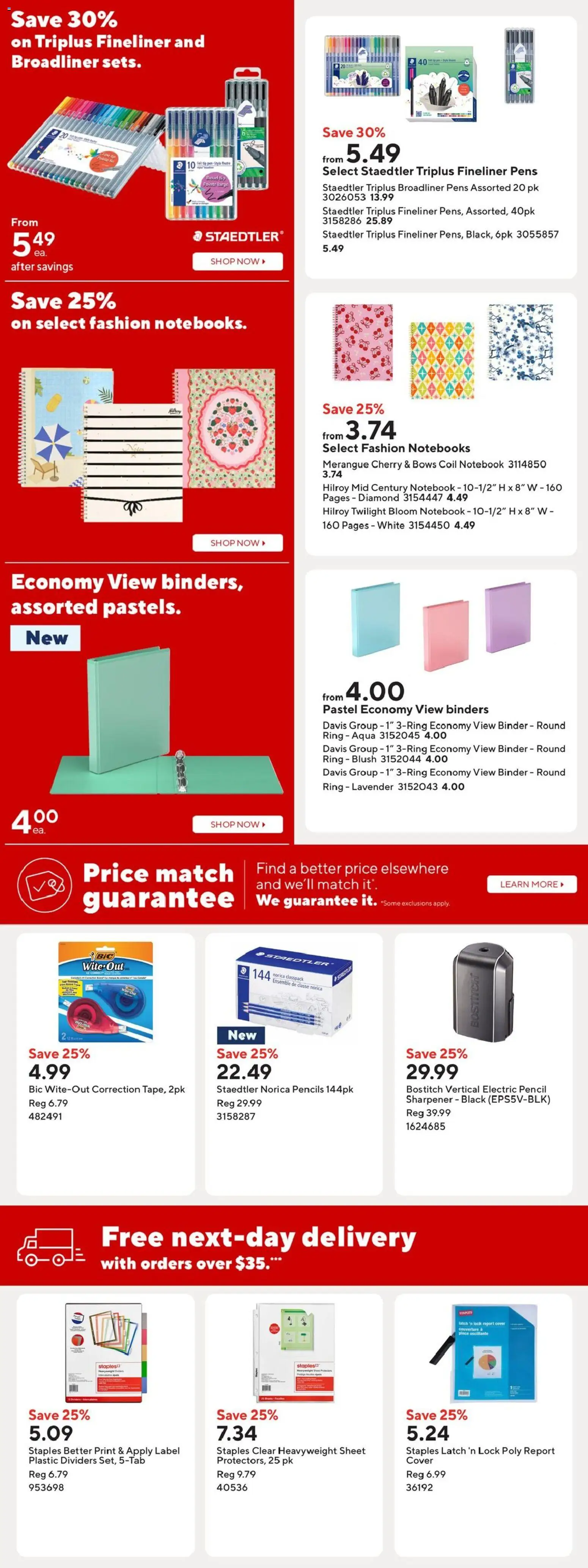 Staples flyer valid from Jul 3, 2026 | Page: 11 | Products: Notebook, Blush