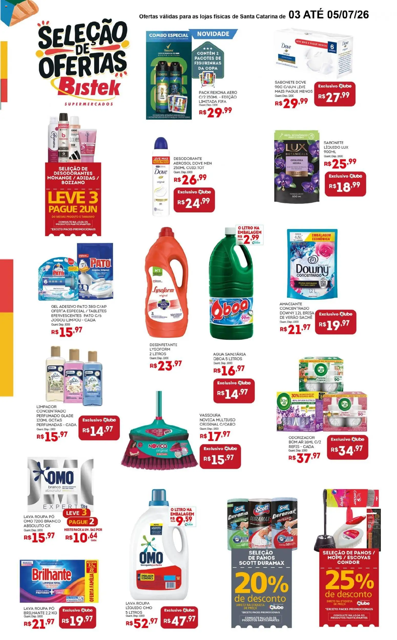 Bistek Supermercados Folheto - válido de 03/07/2026 | Página: 3 | Produtos: Difusor, Pó, Rexona, Amaciante