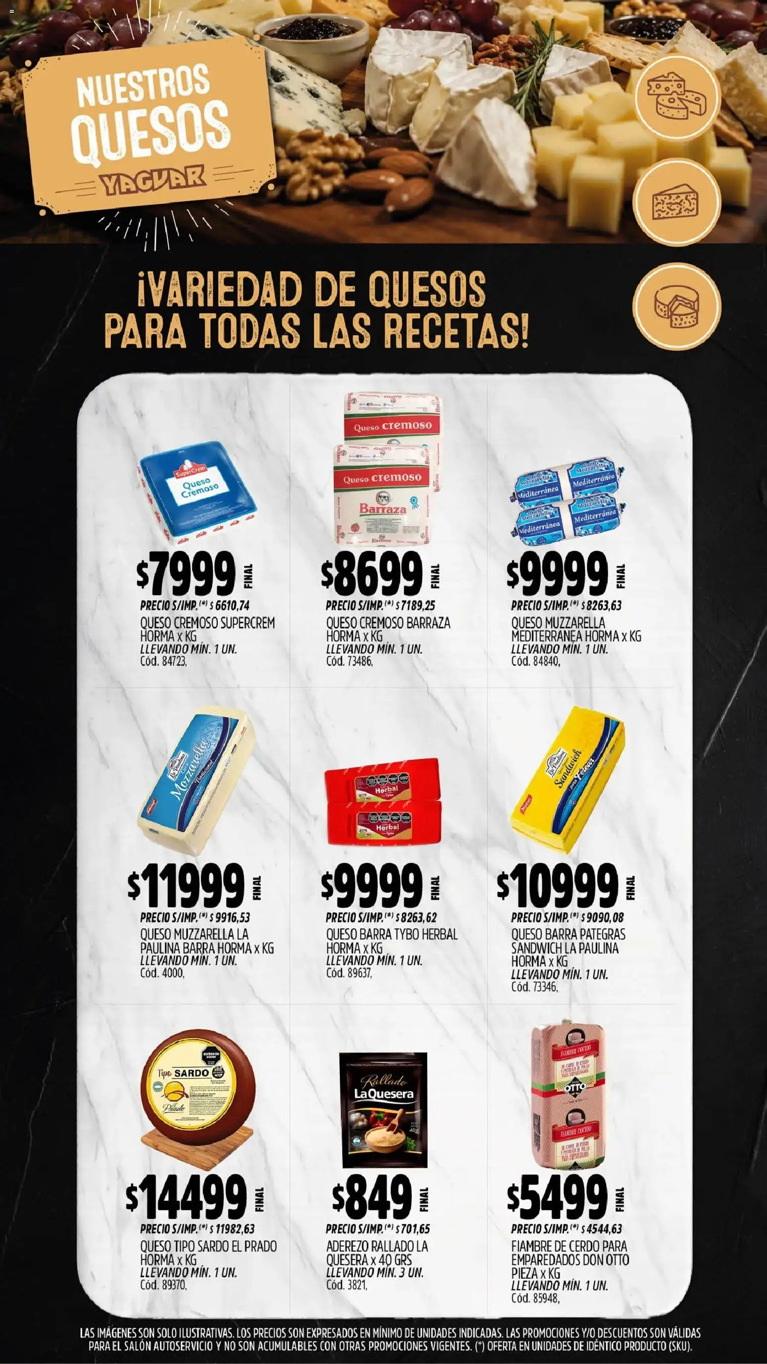 Yaguar - Oferta Semanal General Roca │ válido desde el 31/08/2026 | Página: 8 | Productos: Mozzarella, Aderezo, Muzzarella, Cerdo