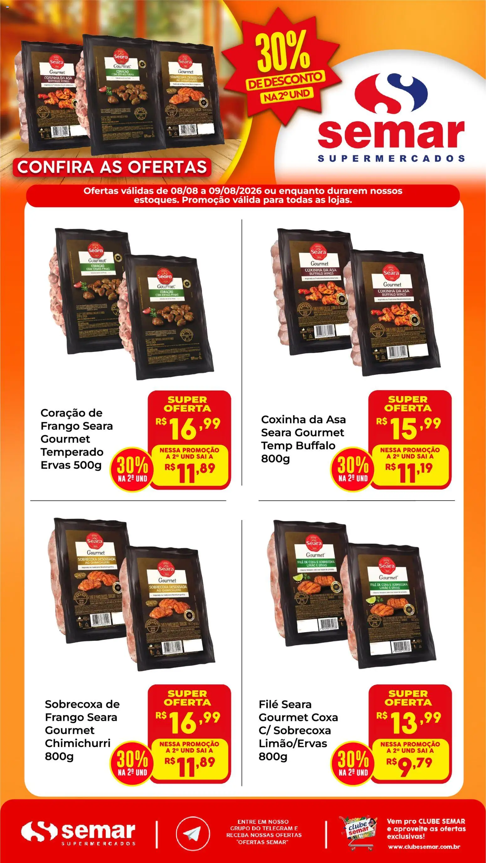 Semar Supermercado Folheto - válido de 08/08/2026 | Página: 1 | Produtos: Pimenta, Frango