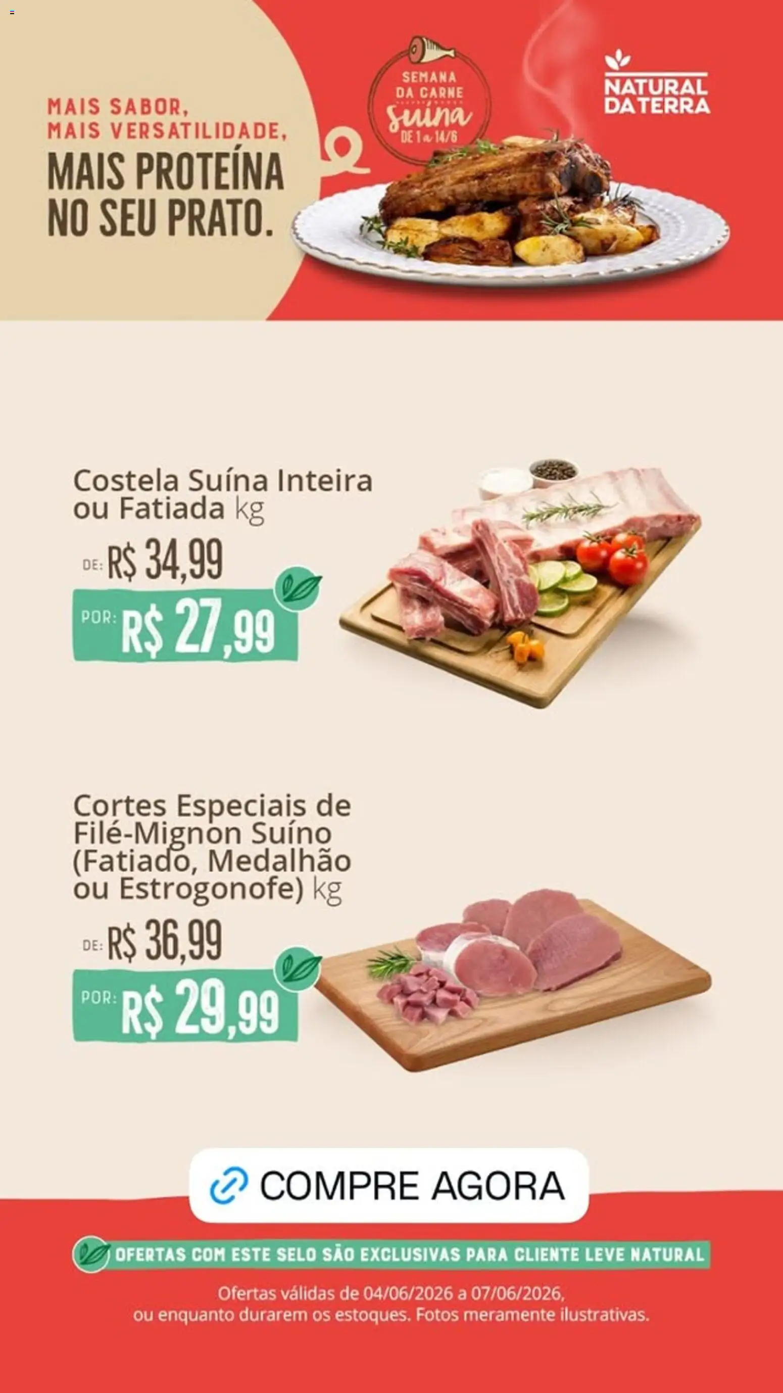 Natural da Terra Folheto - válido de 04.06.2026 | Página: 3 | Produtos: Carne
