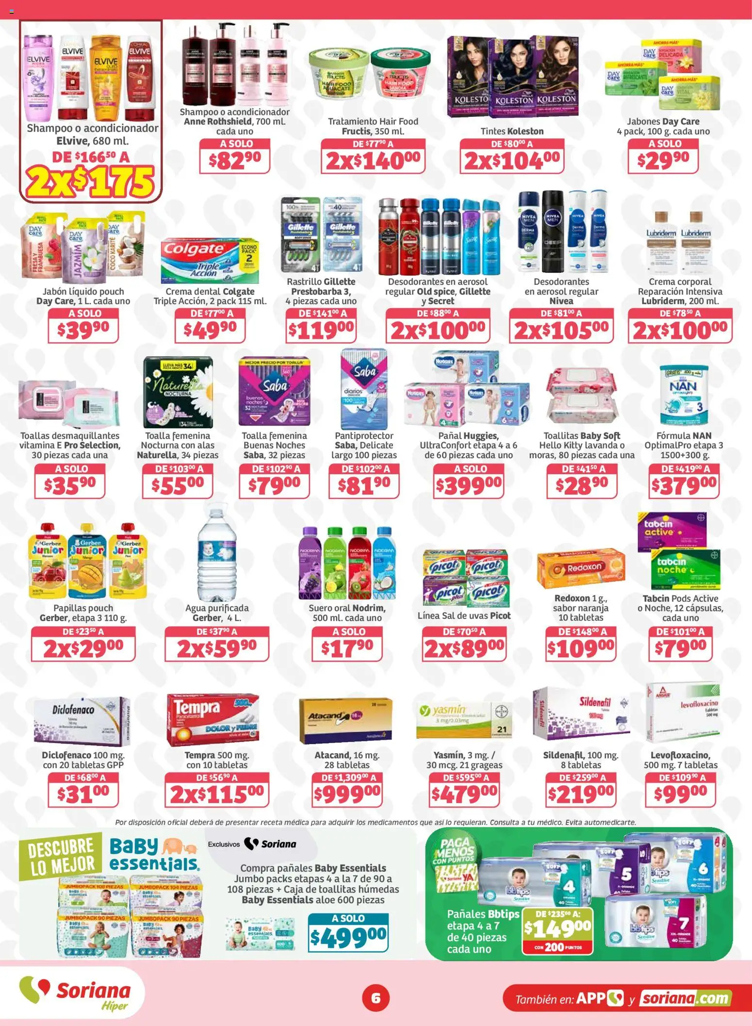 Nuevas ofertas de Soriana válidas en toda la República Mexicana desde el 09/10/2026. ¡Encuentra las mejores ofertas en Soriana folleto En México Oferta se dice Soriana! | Página: 6