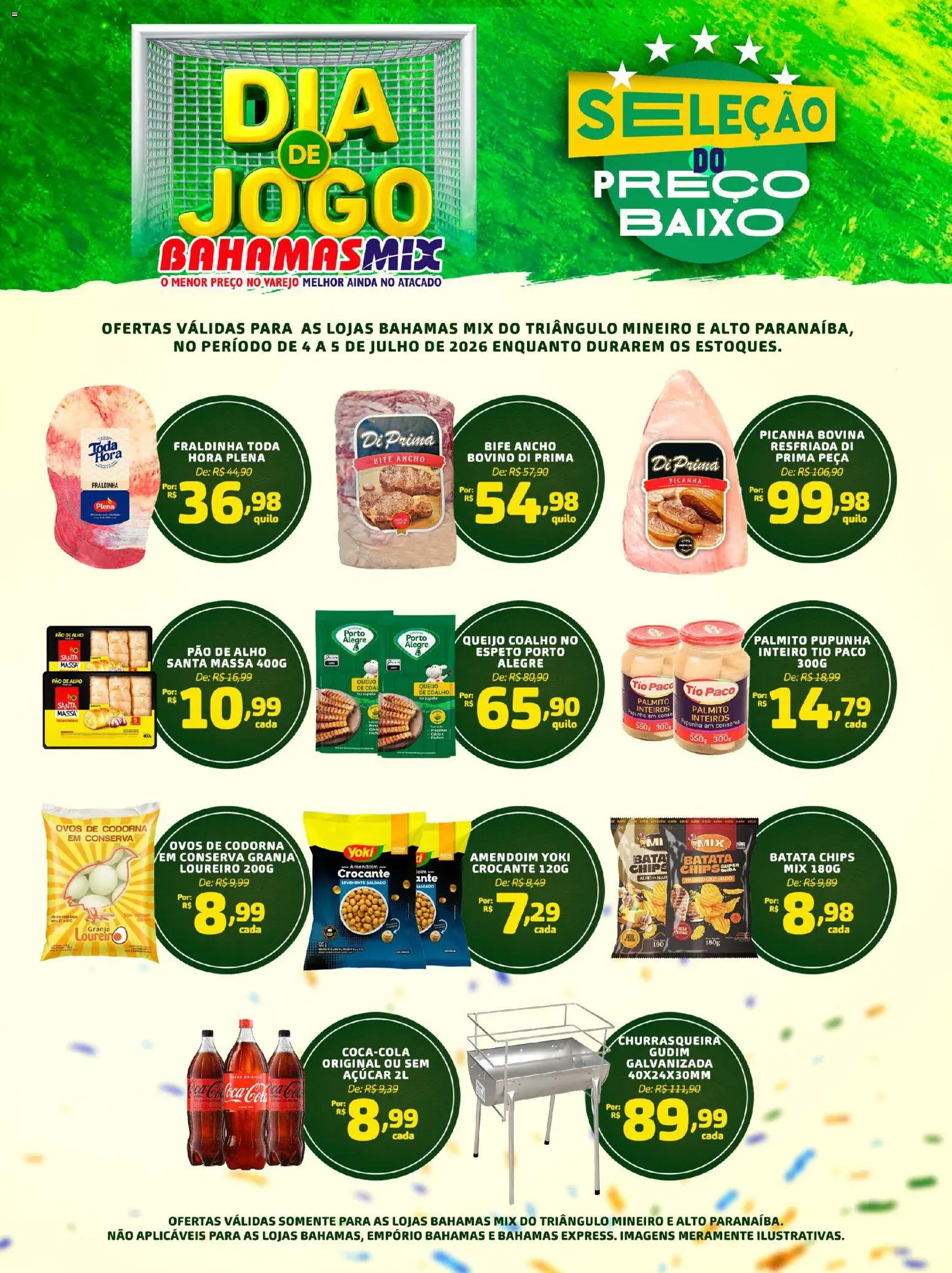 Bahamas Mix Folheto - válido de 04/07/2026 | Página: 1 | Produtos: Alho, Pao de alho, Batata, Churrasqueira