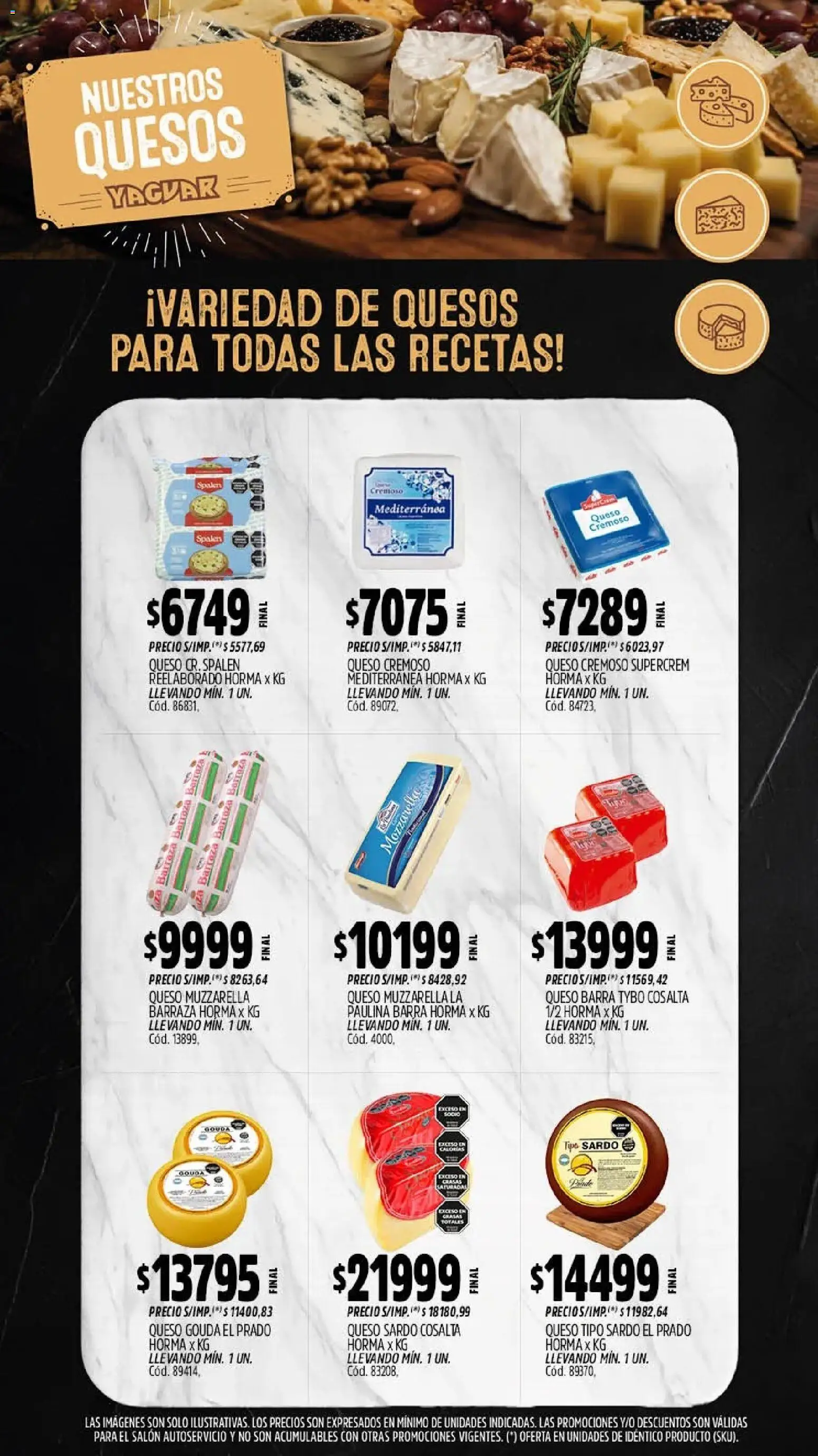Yaguar - Oferta Semanal Salta │ válido desde el 28/09/2026 | Página: 7 | Productos: Mozzarella, Queso Gouda, Muzzarella, Queso