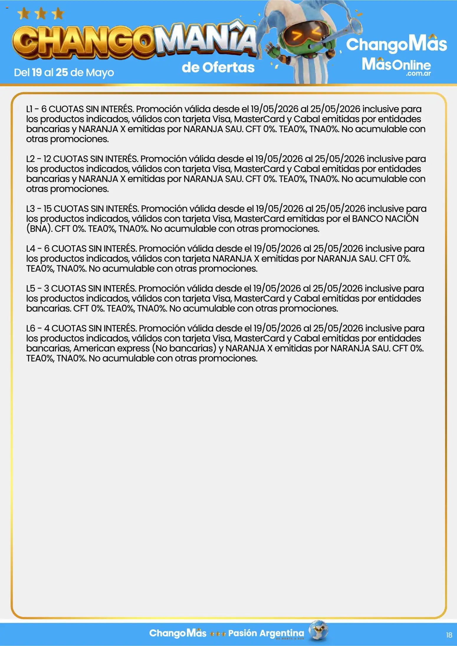 Changomas ofertas │ válido desde el 19.05.2026 | Página: 18 | Productos: Banco