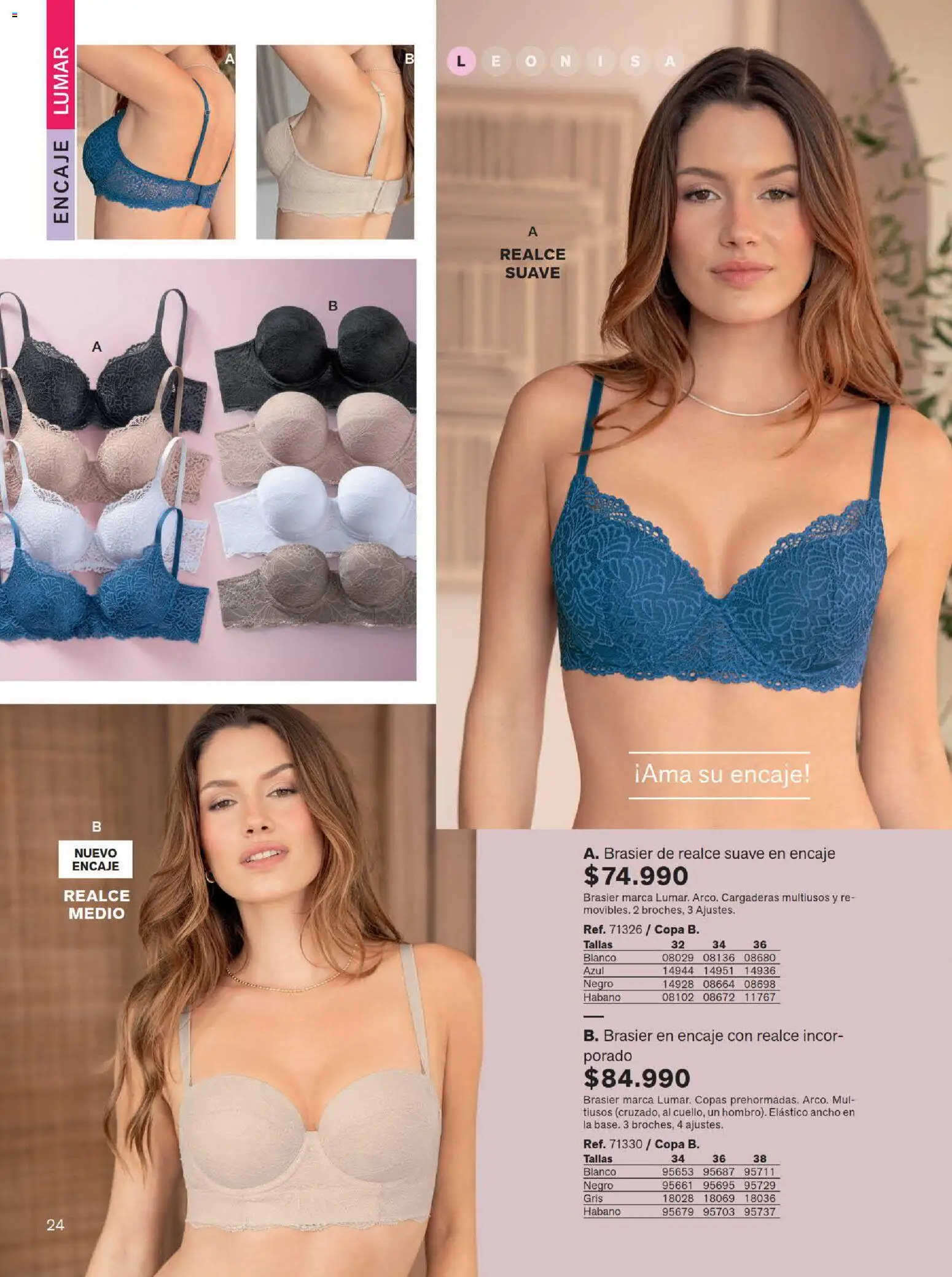 Leonisa revista - valida desde el 15/07/2026 | Página: 24 | Productos: Brasier