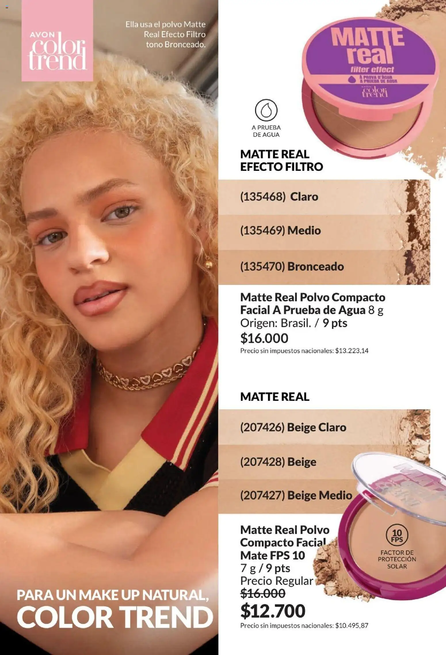 Catálogo AVON Campaña 4/2026 │ válido desde el 01/04/2026 | Página: 58 | Productos: Mate, Polvo, Polvo compacto, Agua