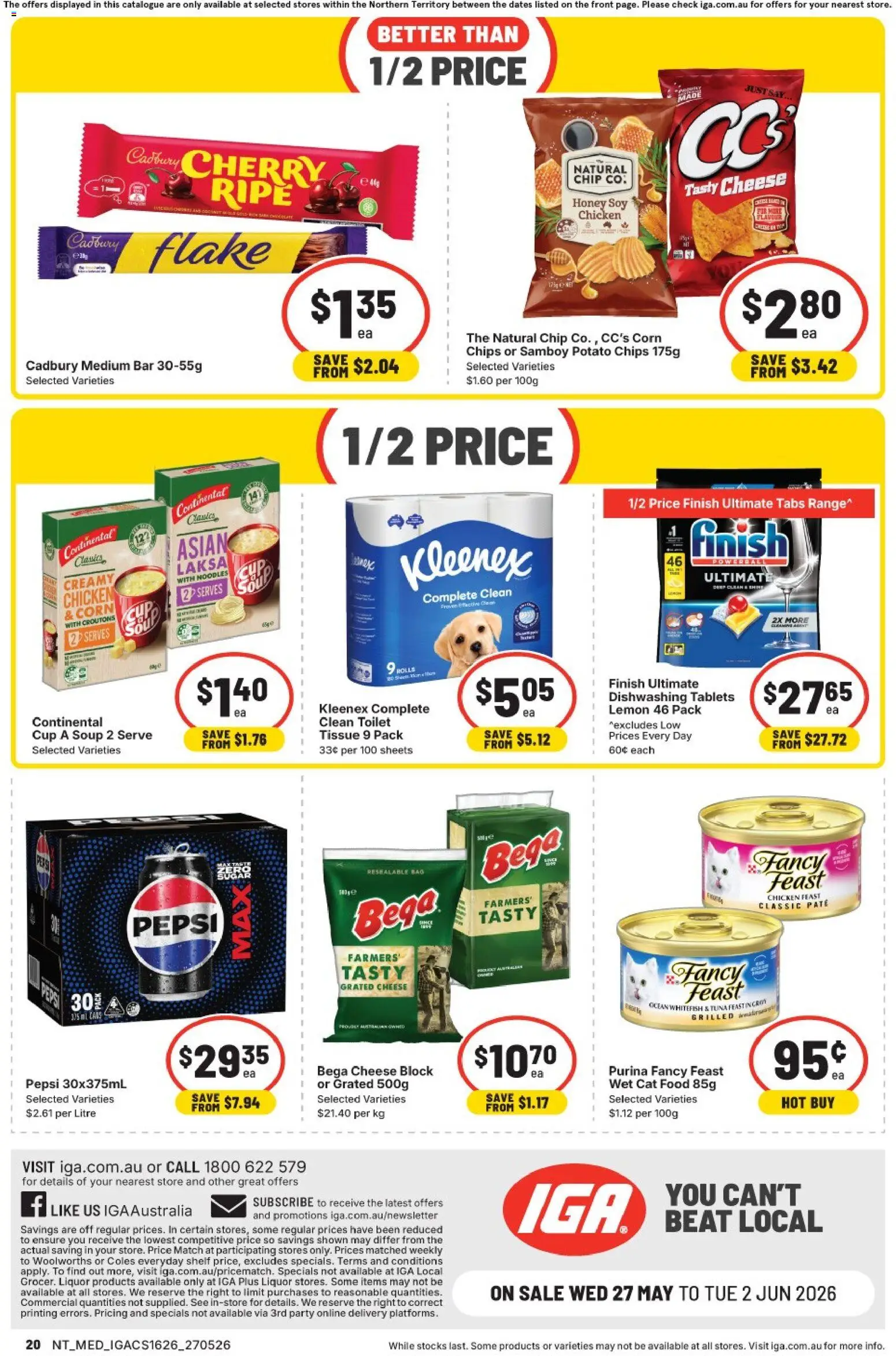 IGA catalogue - valid from 27.05.2026 | Page: 16 | Products: Shelf, Cheese, Lemon, Bag