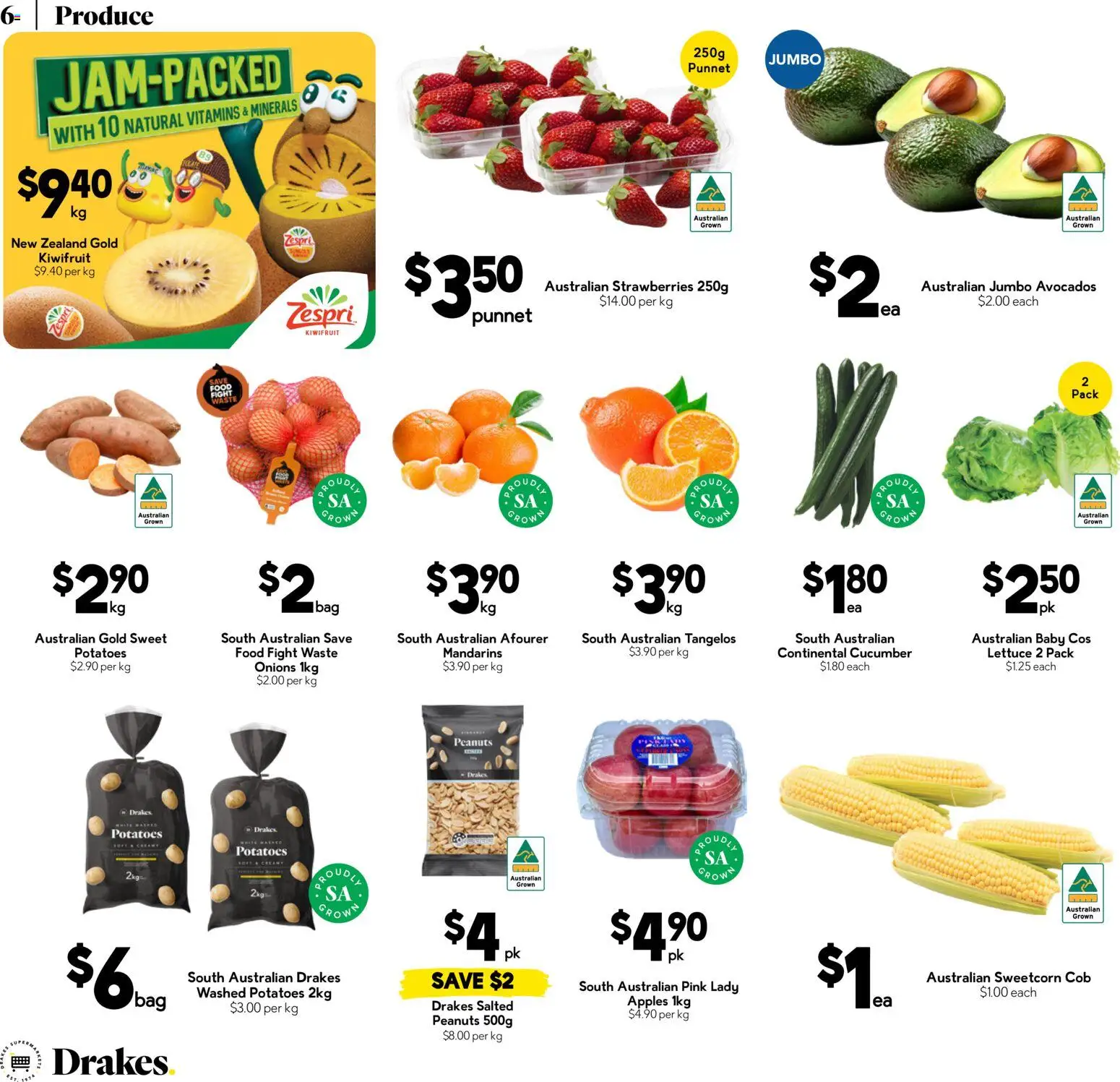 Drakes catalogue - valid from 12/08/2026 | Page: 6 | Products: Food, Lettuce, Potatoes, Onions