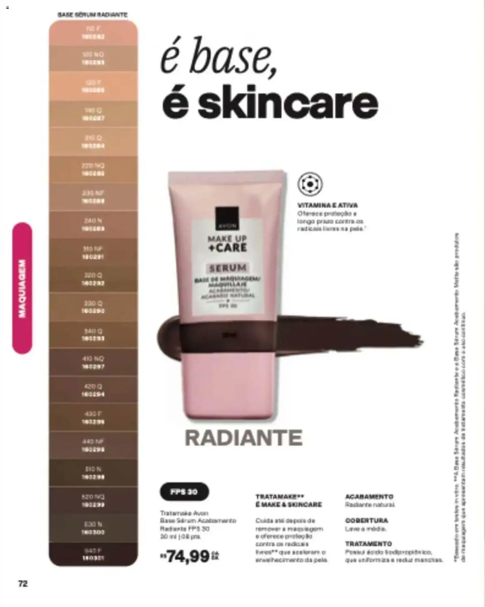 Avon Folheto - válido de 12/10/2026 | Página: 72 | Produtos: Maquiagem, Base, Sérum