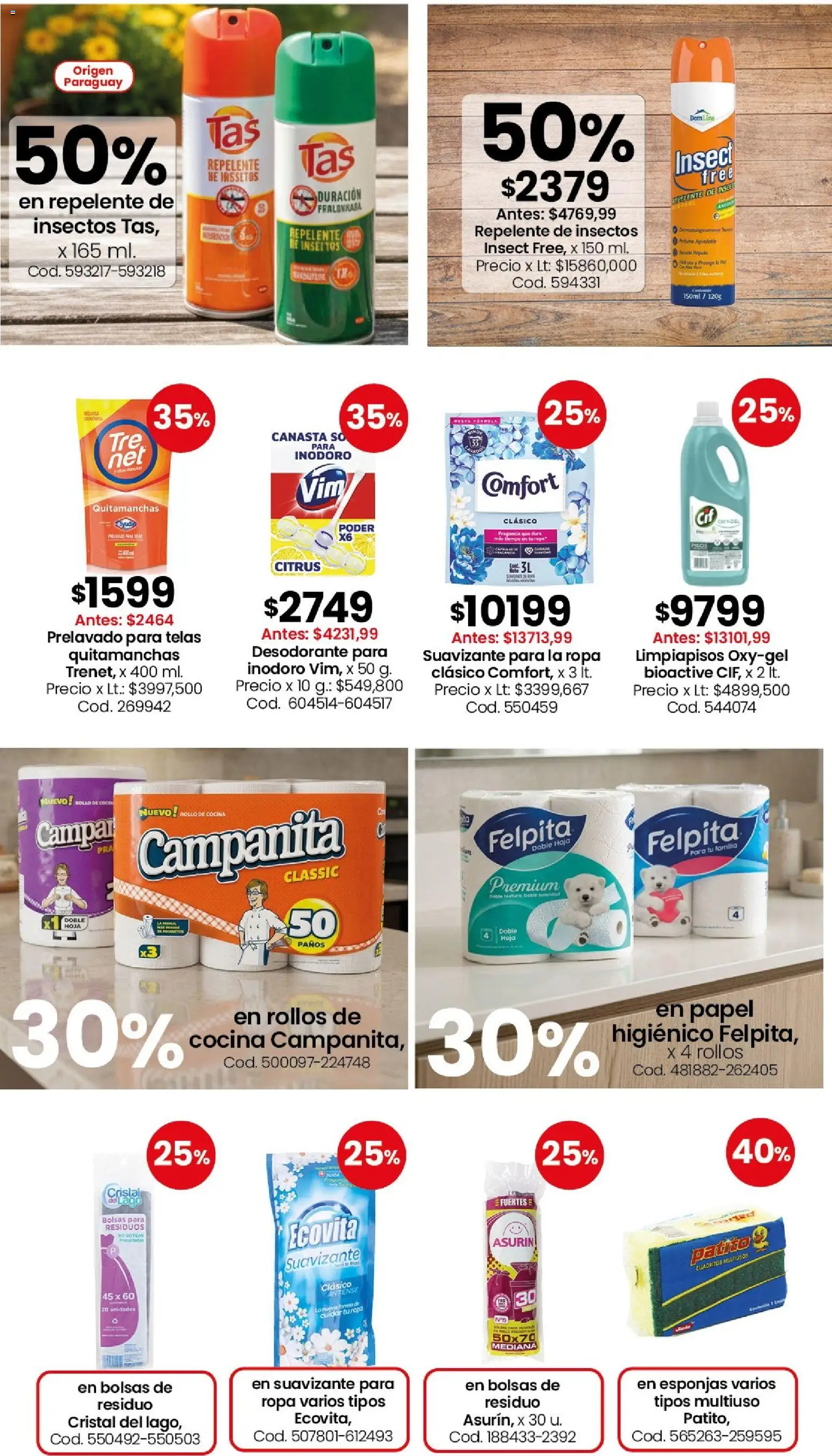 Coto - Perfumería y limpieza │ válido desde el 08.06.2026 | Página: 3 | Productos: Repelente, Papel higiénico, Desodorante, Suavizante