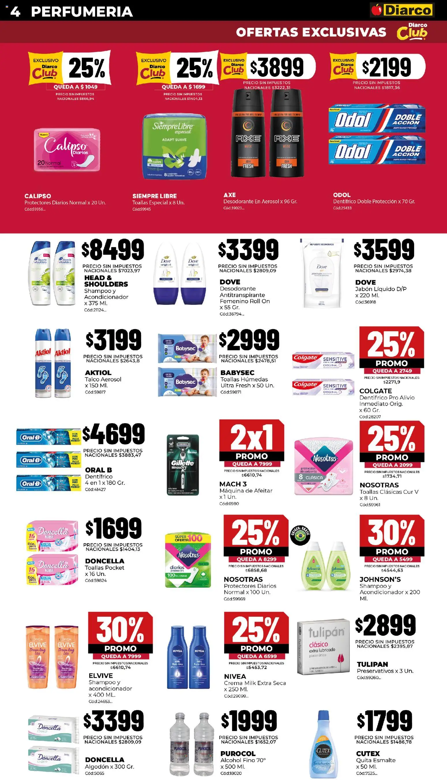 Diarco - Ofertas Pueblo Interior │ válido desde el 03/08/2026 | Página: 4 | Productos: Acondicionador, Preservativos, Protectores diarios, Crema