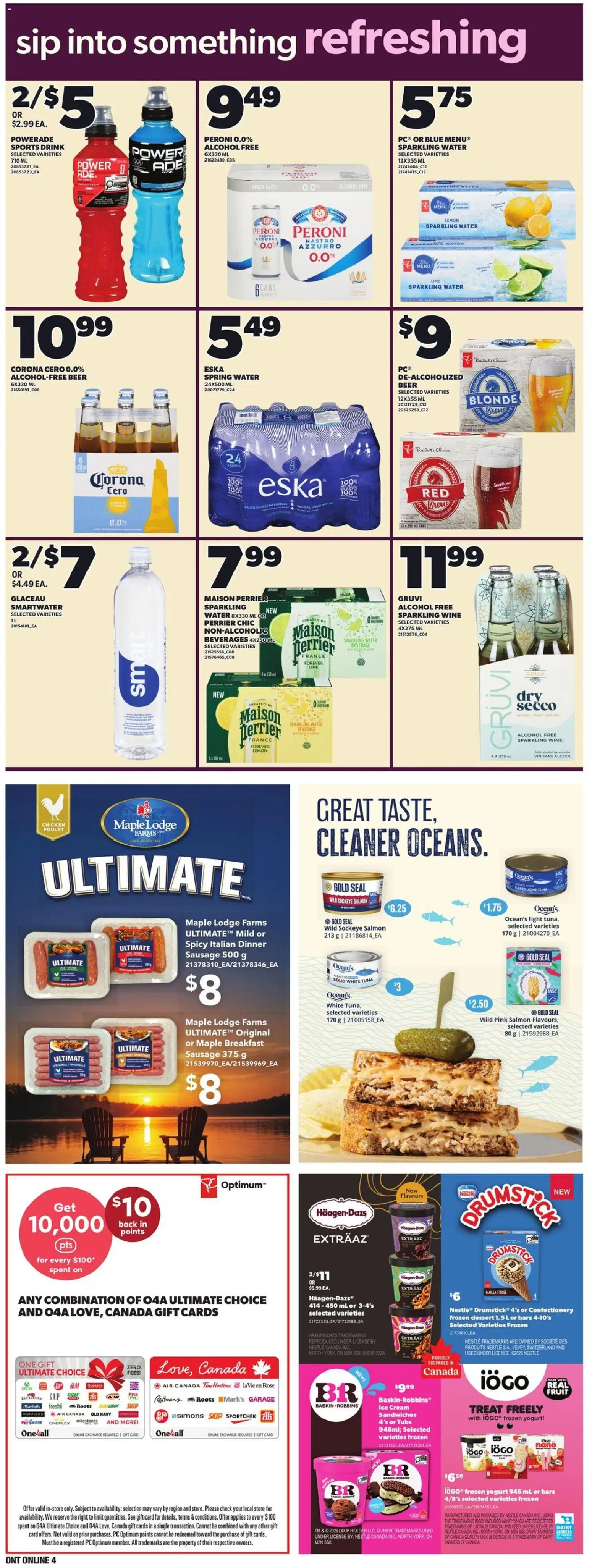 Zehrs flyer valid from Jul 30, 2026 | Page: 16 | Products: Lime, Water, Alcohol, Tuna