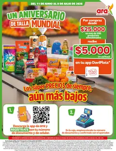 Ara - Ahorra con precios bajos y ofertas en la canasta familiar | ara -  Vista previa de la revista de la tienda Ara valido desde el 11/06/2026