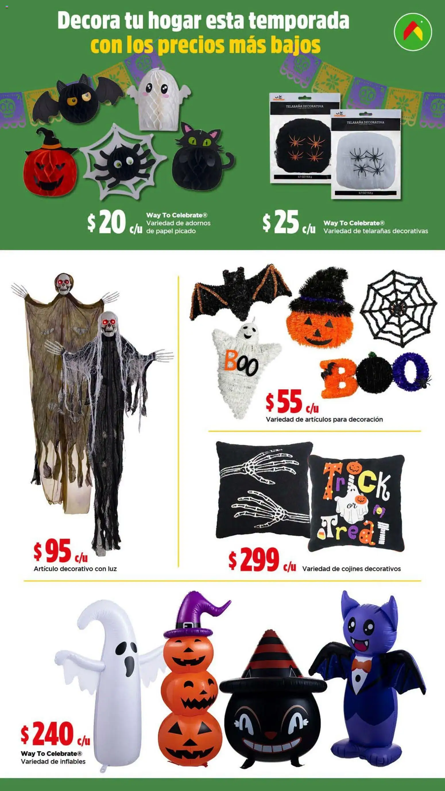 Nuevas ofertas de Bodega Aurrerá válidas en toda la República Mexicana desde el 17/09/2026. ¡Encuentra las mejores ofertas en Bodega Aurrerá folleto Decora tu hogar esta temporada con los precios más bajos! | Página: 1 | Productos: Decoración