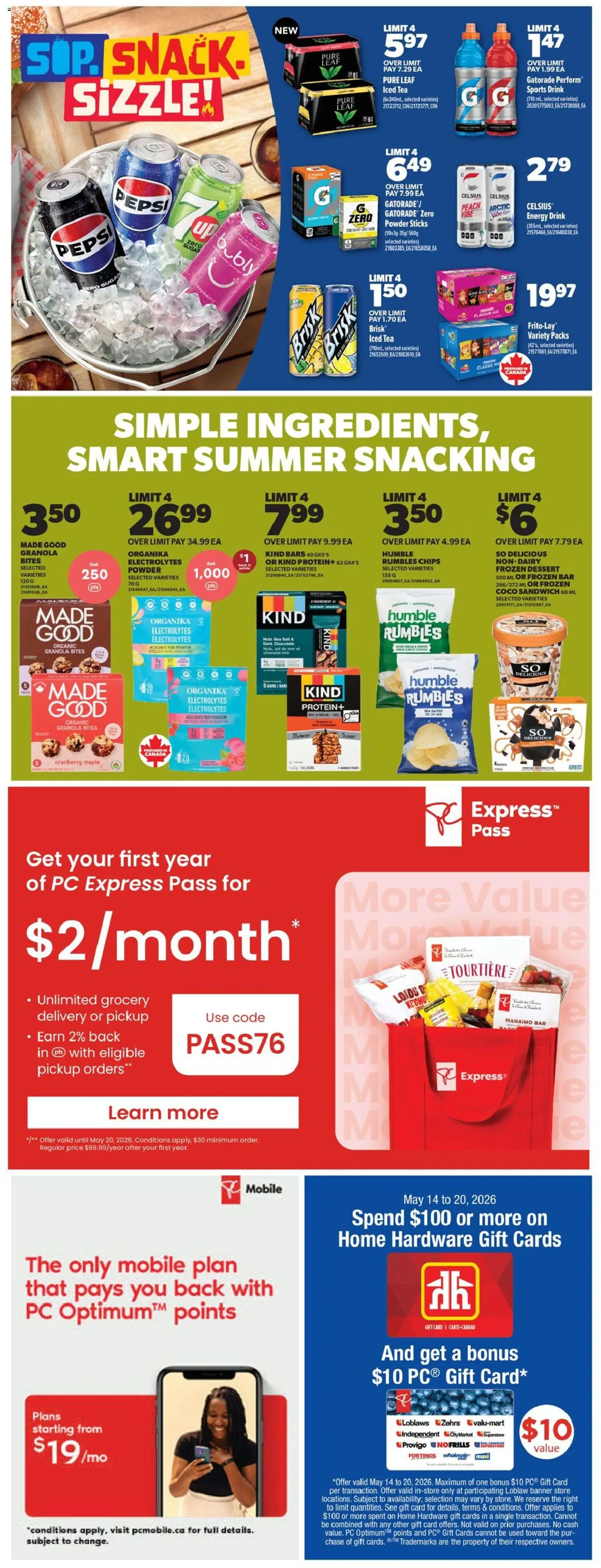 Real Canadian Superstore flyer valid from 14.05.2026 | Page: 46 | Products: Tea, Nuts, PC, Powder