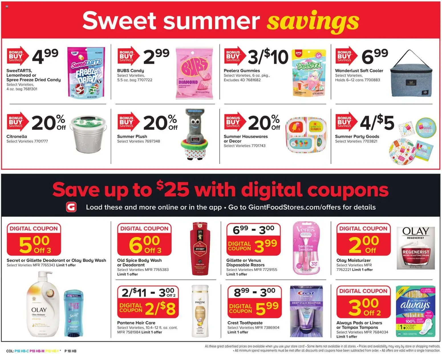 Giant Weekly Ad - valid from 29.05.2026 | Page: 19 | Products: Deodorant, Stain remover, Tampons, Body Wash