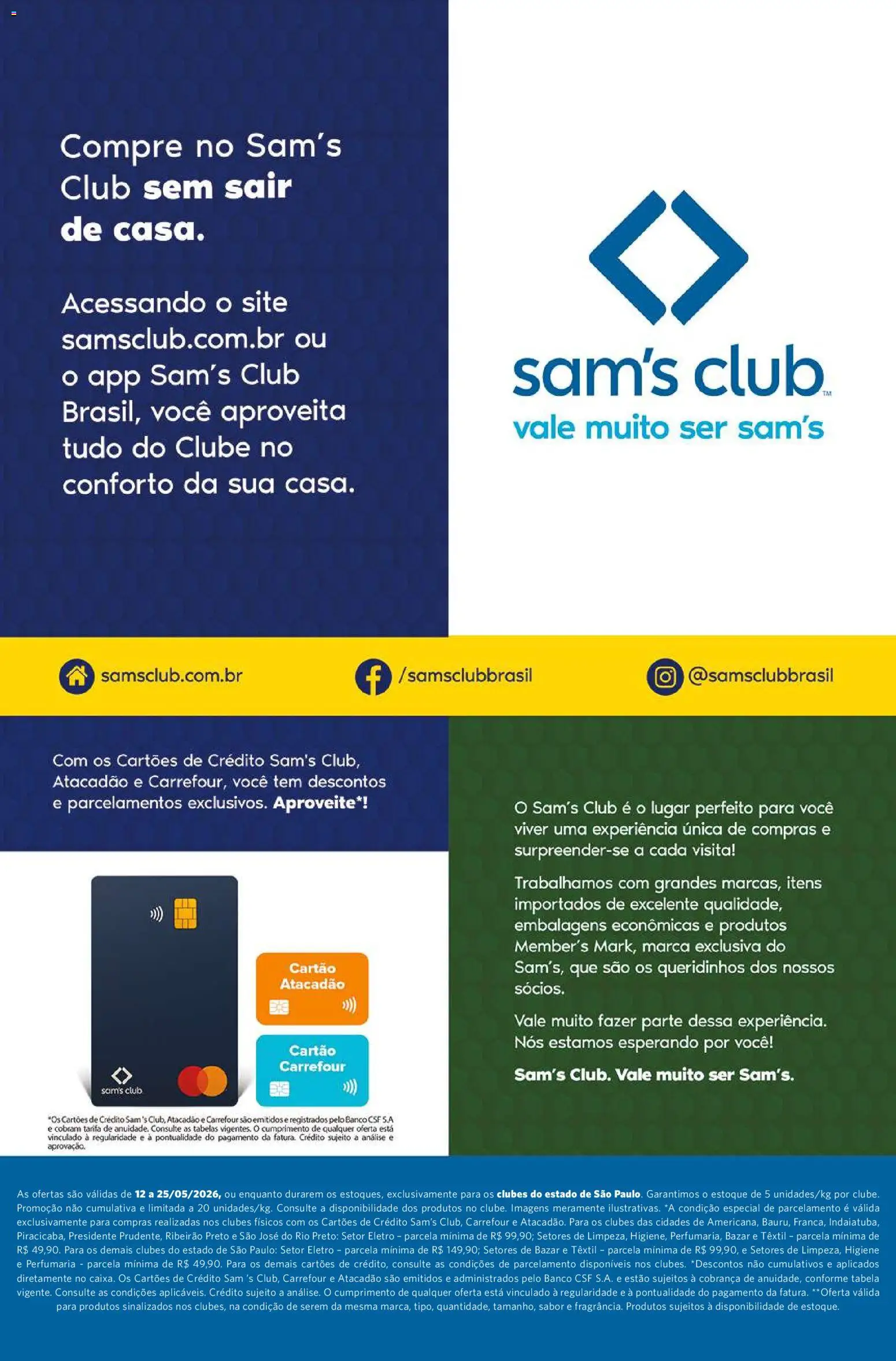 Sam's Club Folheto - válido de 12.05.2026 | Página: 14 | Produtos: Banco