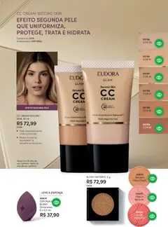 Eudora - Revista 8/2026 - Pré-Visualização do folheto da loja Eudora, válido de 13.05.2026 | Página: 73 | Produtos: Blush, Esponja, Segunda pele