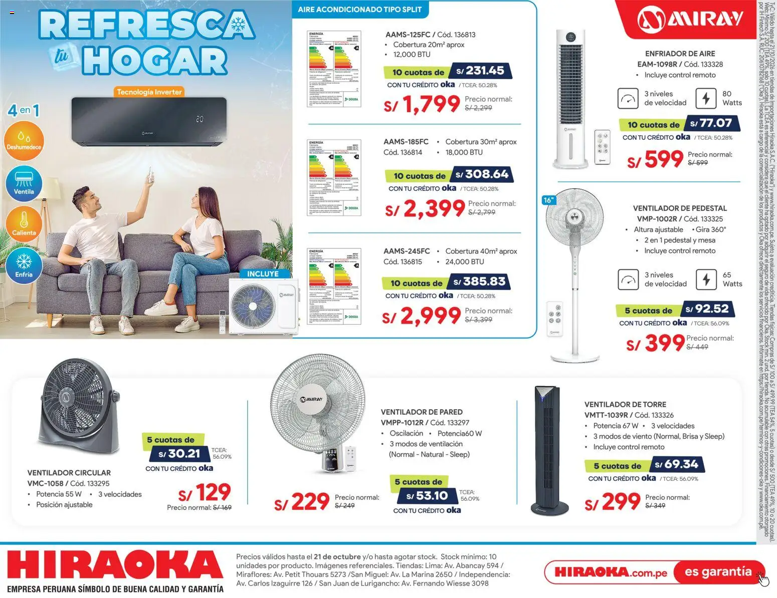 Catálogo Hiraoka válido desde 15/10/2026 | Página: 1
