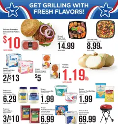 Preview of Mariano's weekly ads valid from 07/08/2026 | Page: 8 | Products: Sour cream, Beef, Water, Grill
