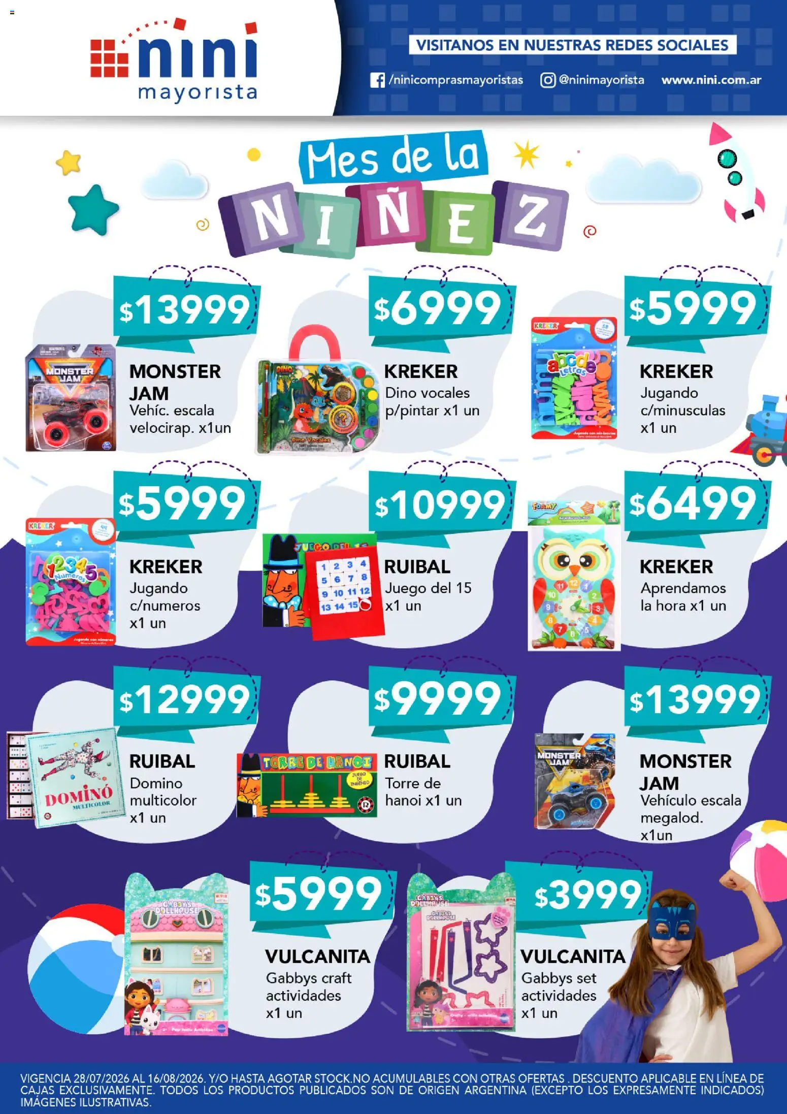 NINI Mayorista Mes de la niňez │ válido desde el 28/07/2026 | Página: 3