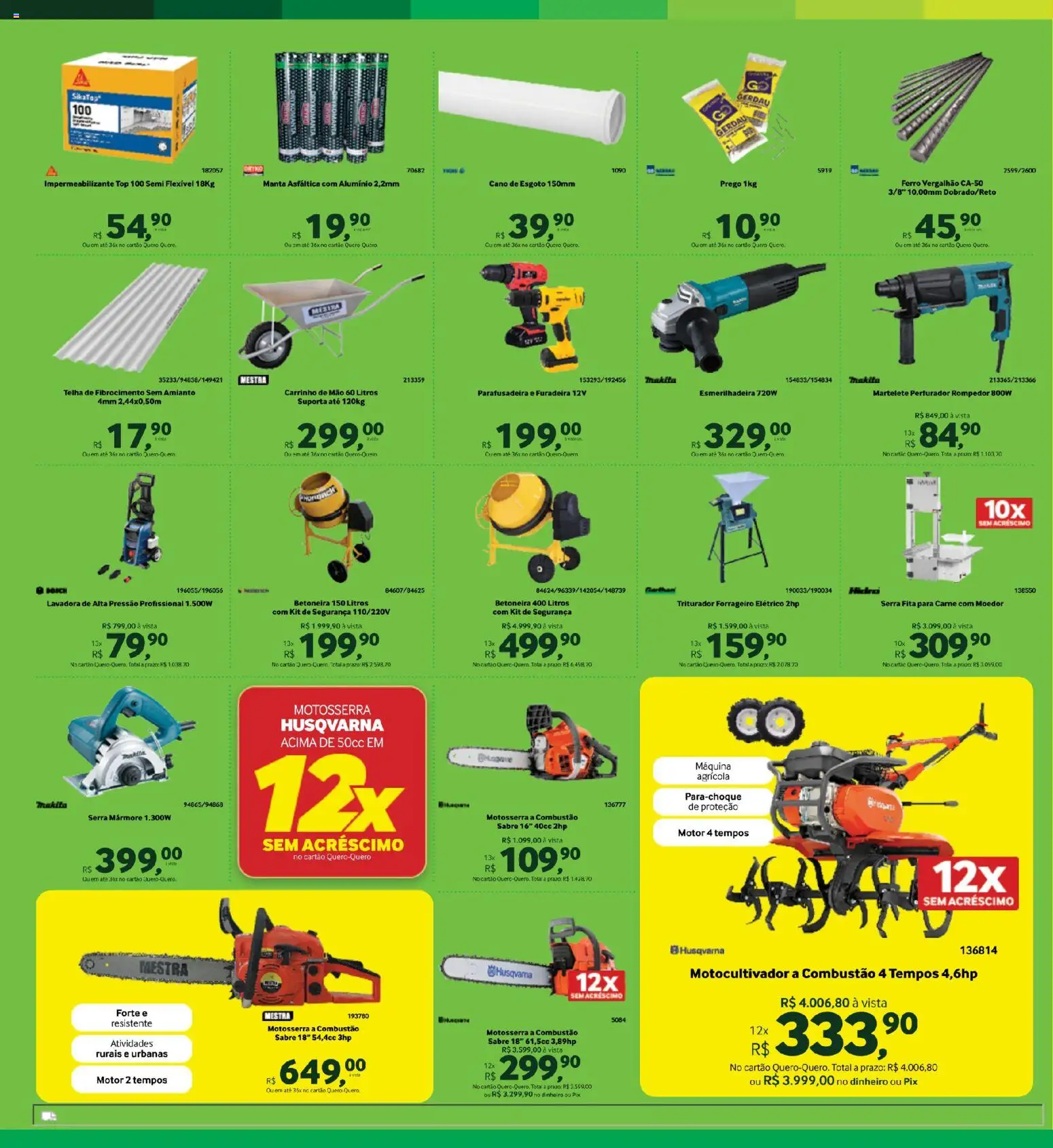 Lojas Quero-Quero Folheto - válido de 09.06.2026 | Página: 4 | Produtos: Furadeira, Carrinho, Parafusadeira, Martelete
