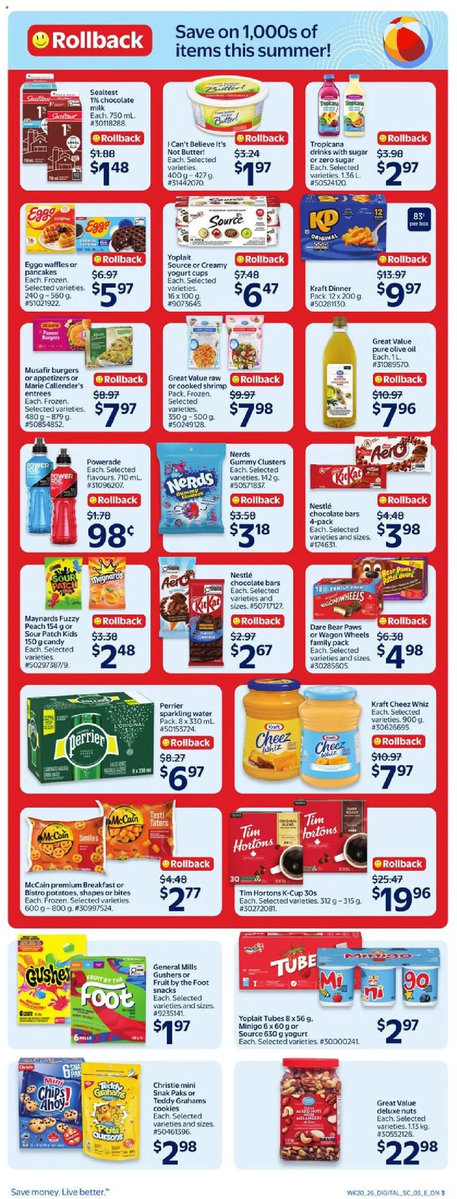 Walmart flyer valid from 11.06.2026 | Page: 6 | Products: Box, Butter, Yogurt, Chocolate