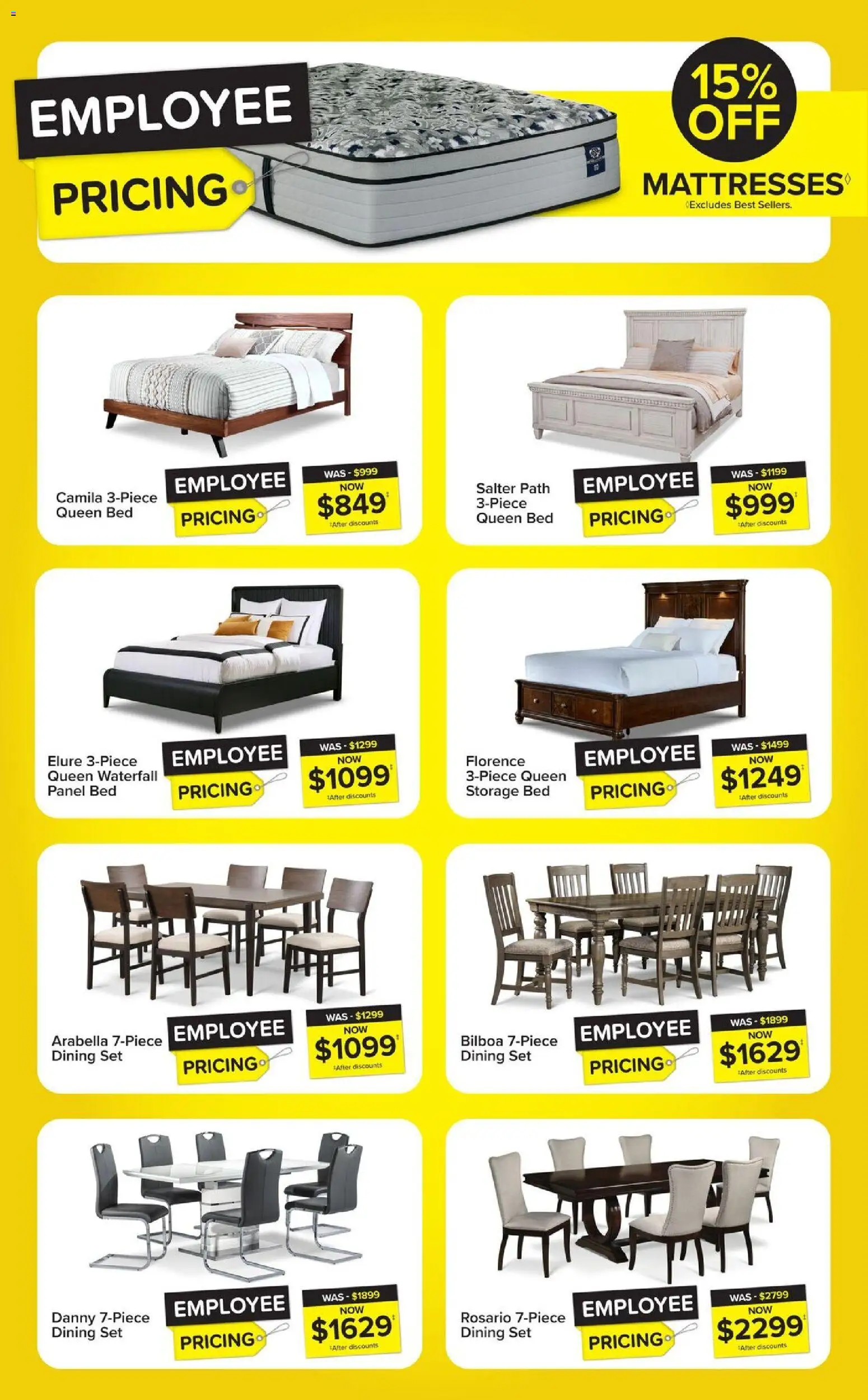Leon's flyer valid from Sep 3, 2026 | Page: 3 | Products: Dining set, Mattresses, Bed