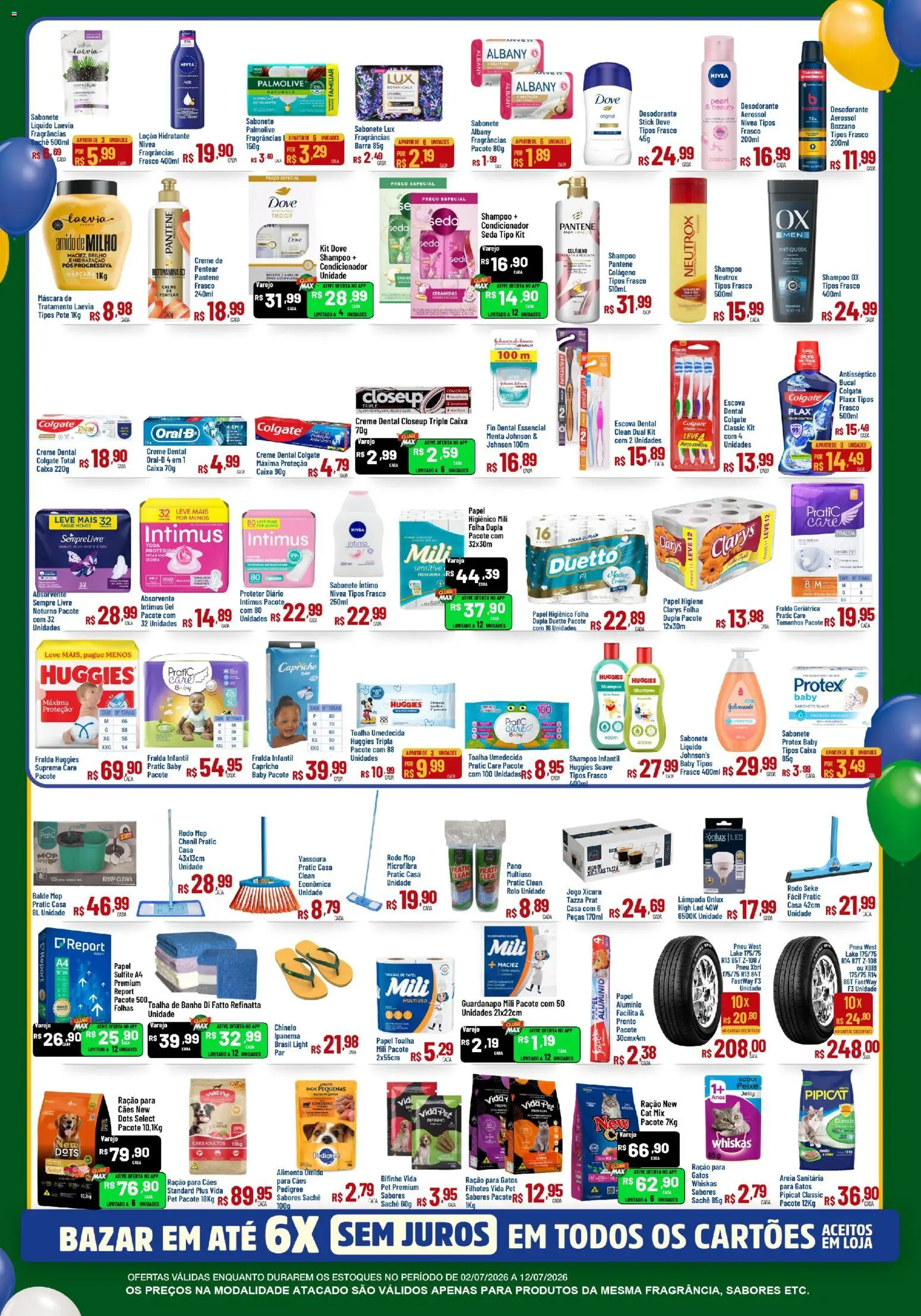 Max Atacadista Folheto - válido de 02/07/2026 | Página: 7 | Produtos: Xícaras, Toalha de banho, Fio dental, Absorvente