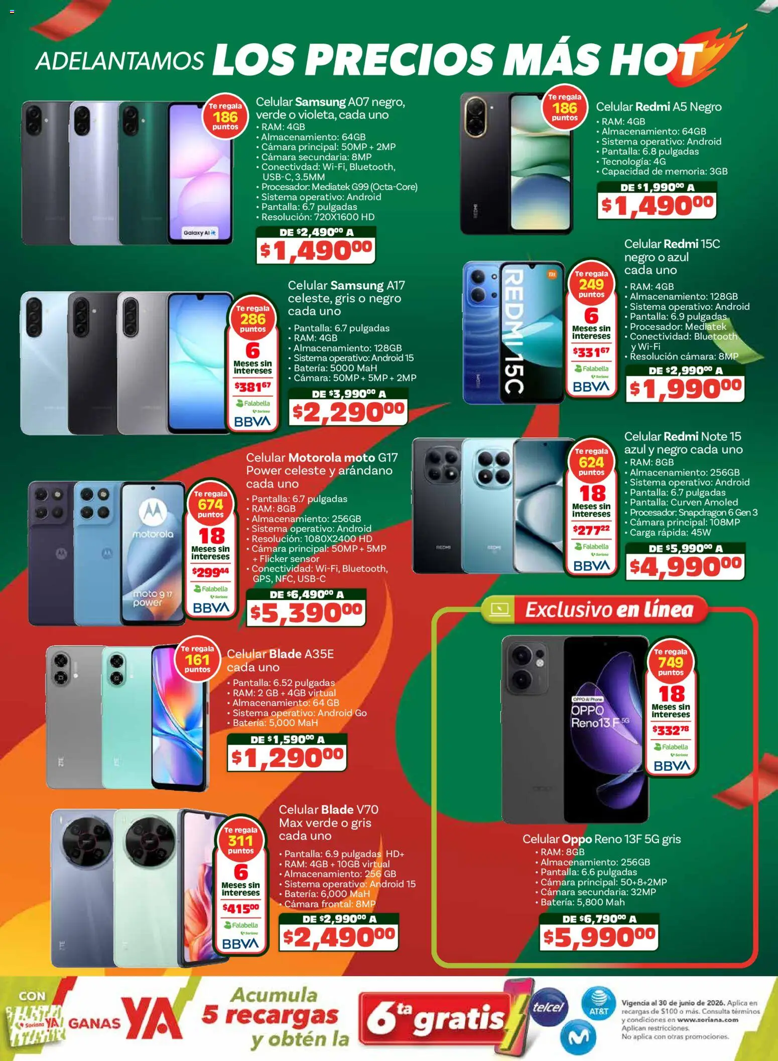 Nuevas ofertas de Soriana válidas en toda la República Mexicana desde el 14.05.2026. ¡Encuentra las mejores ofertas en Soriana Adelantamos los precios más hot Mercado Nacional! | Página: 9 | Productos: Cámara, Té, Batería