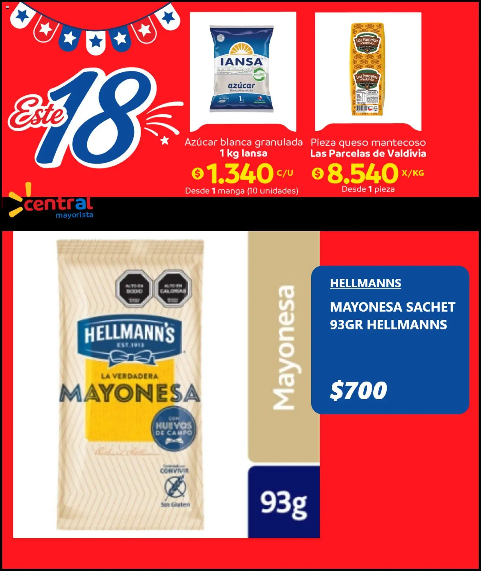 Central Mayorista Ofertas │ válido desde el 03.08.2026 | Página: 5 | Productos: Queso, Huevos, Azucar, Mayonesa