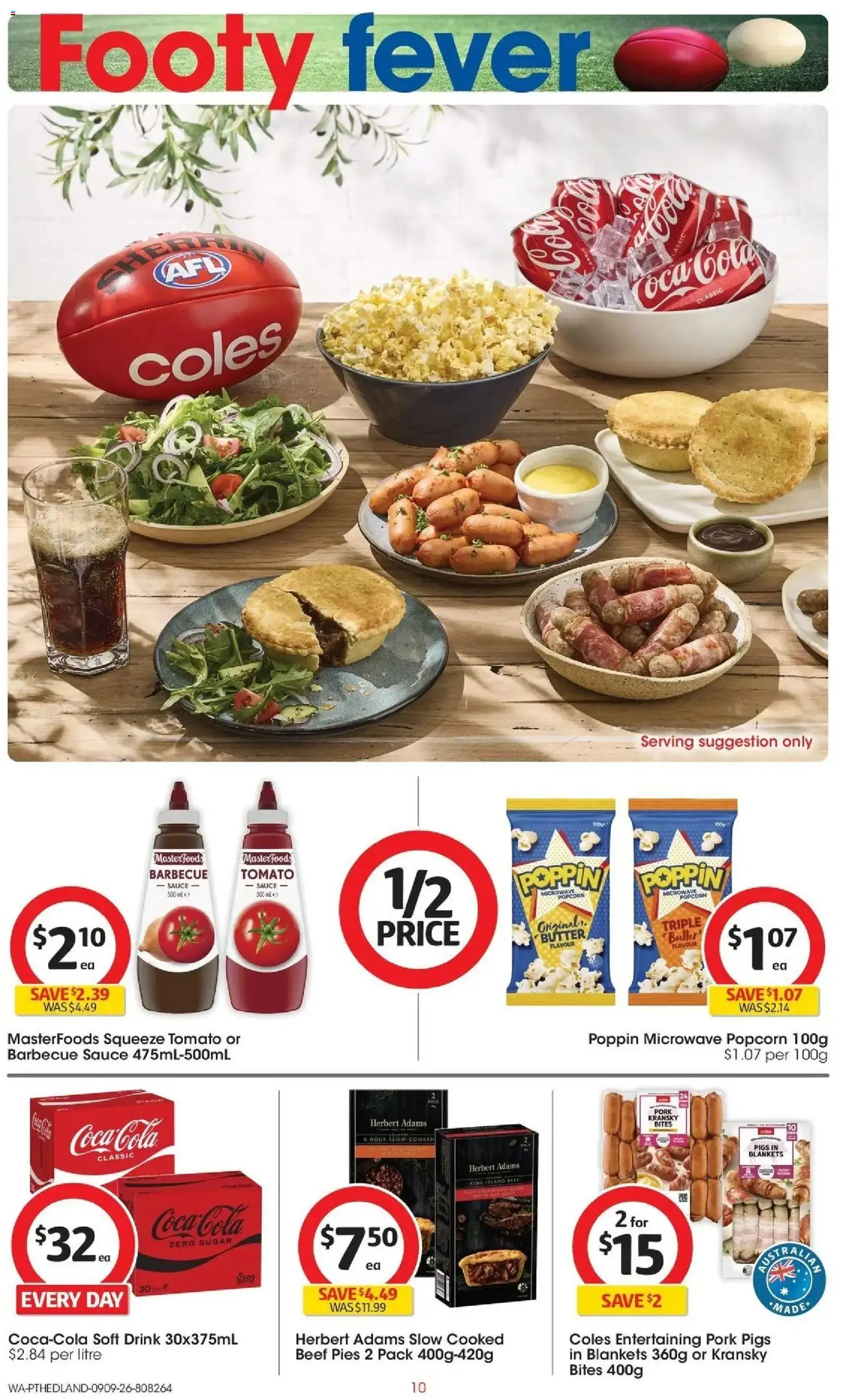 ﻿Coles catalogue valid from 09/09/2026 > Online Australia | Page: 10 | Products: Butter, Pork, Beef, Microwave