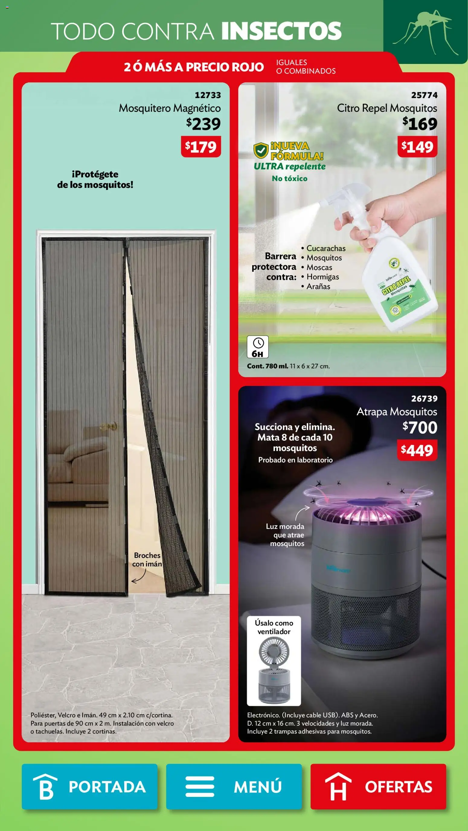 Nuevas ofertas de Betterware válidas en toda la República Mexicana desde el 03/08/2026. ¡Encuentra las mejores ofertas en Betterware campaña 8 2026! | Página: 80 | Productos: Mosquitero, Cable, Repelente, Puertas