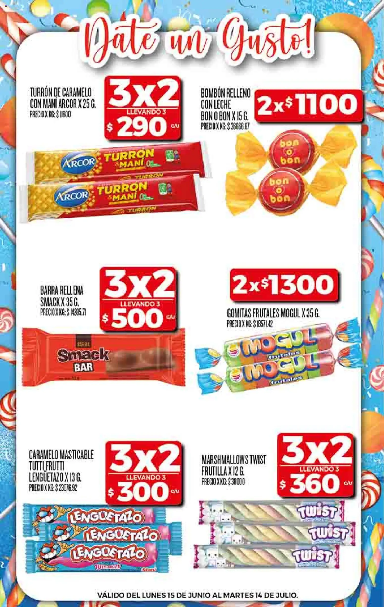 Supermercado DIA Ofertas │ válido desde el 17.06.2026 | Página: 22 | Productos: Gomitas, Mani, Leche, Turrón