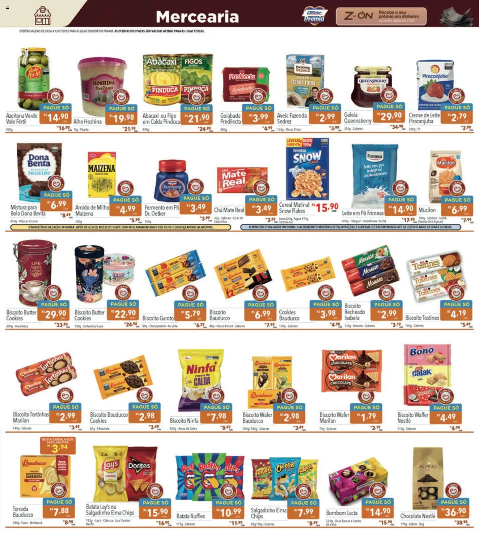Supermercados Condor Folheto - válido de 29/06/2026 | Página: 9 | Produtos: Amido de milho, Abacaxi, Flocos, Bombom