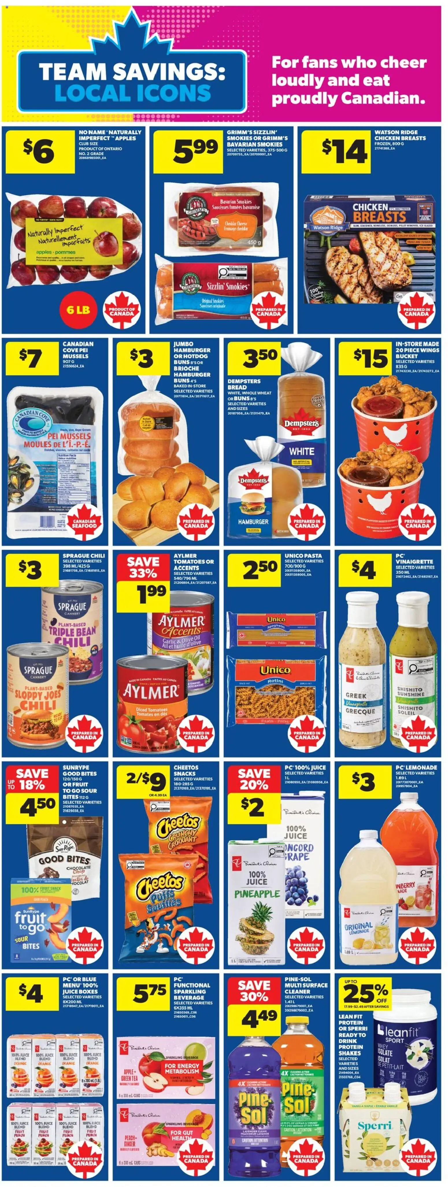 Real Canadian Superstore flyer valid from Jul 9, 2026 | Page: 9 | Products: Tea, Ridge, Juice, Chicken