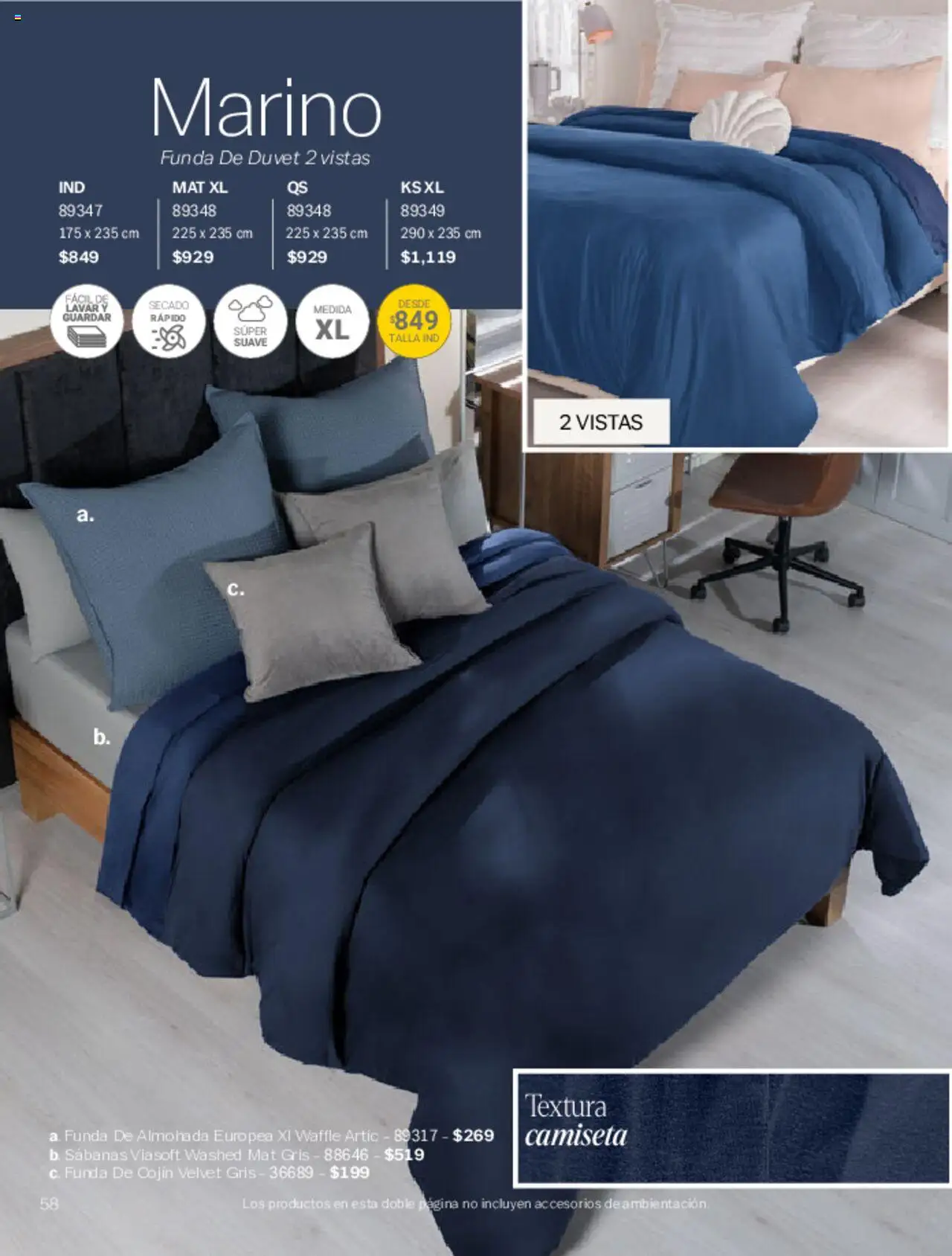 Nuevas ofertas de Vianney válidas en toda la República Mexicana desde el 07.03.2025. ¡Encuentra las mejores ofertas en Vianney catálogo Primavera! | Página: 60 | Productos: Funda, Funda de almohada, Almohada, Camiseta