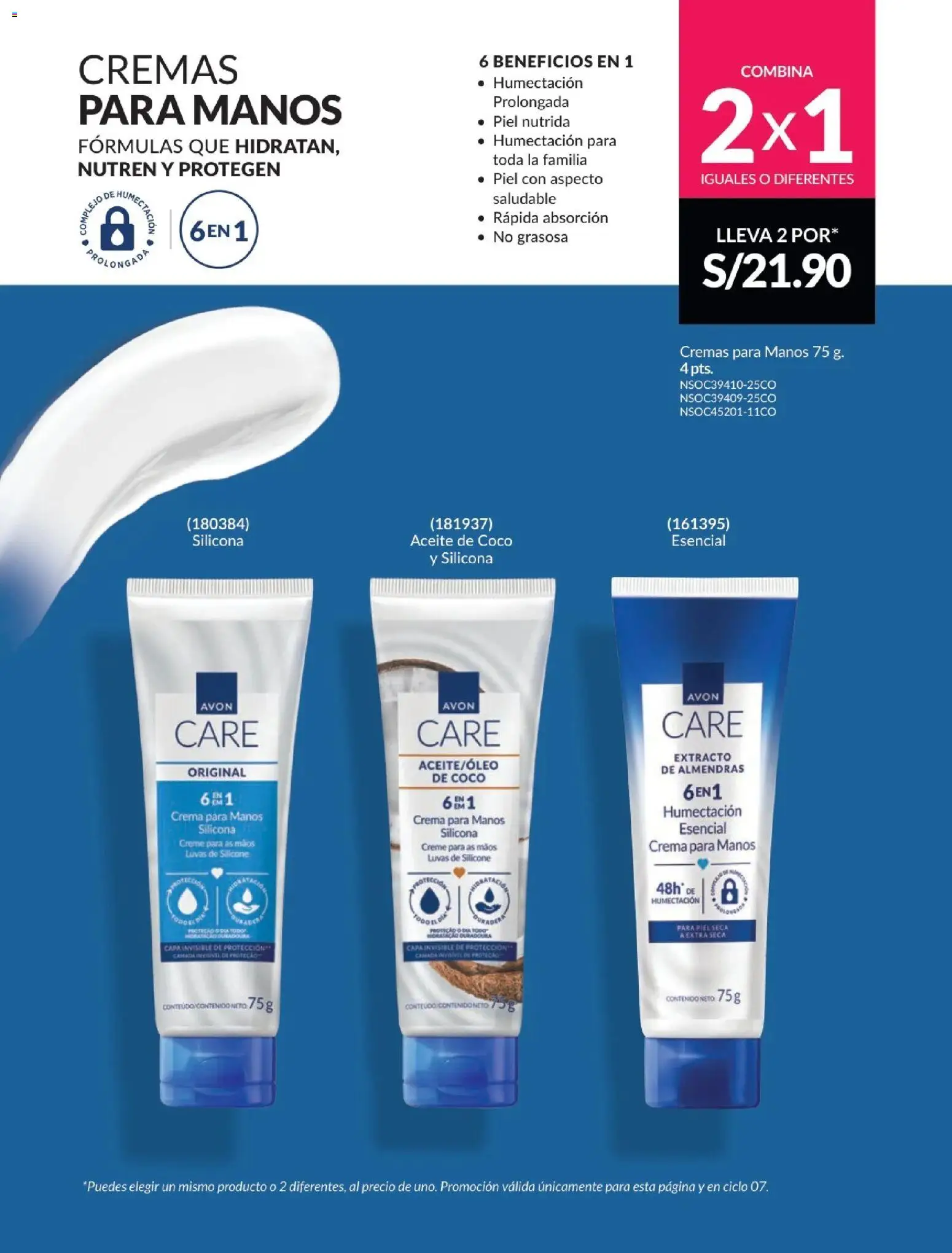 Catálogo Avon válido desde 21/04/2026 | Página: 139 | Productos: Aceite, Crema, Almendras