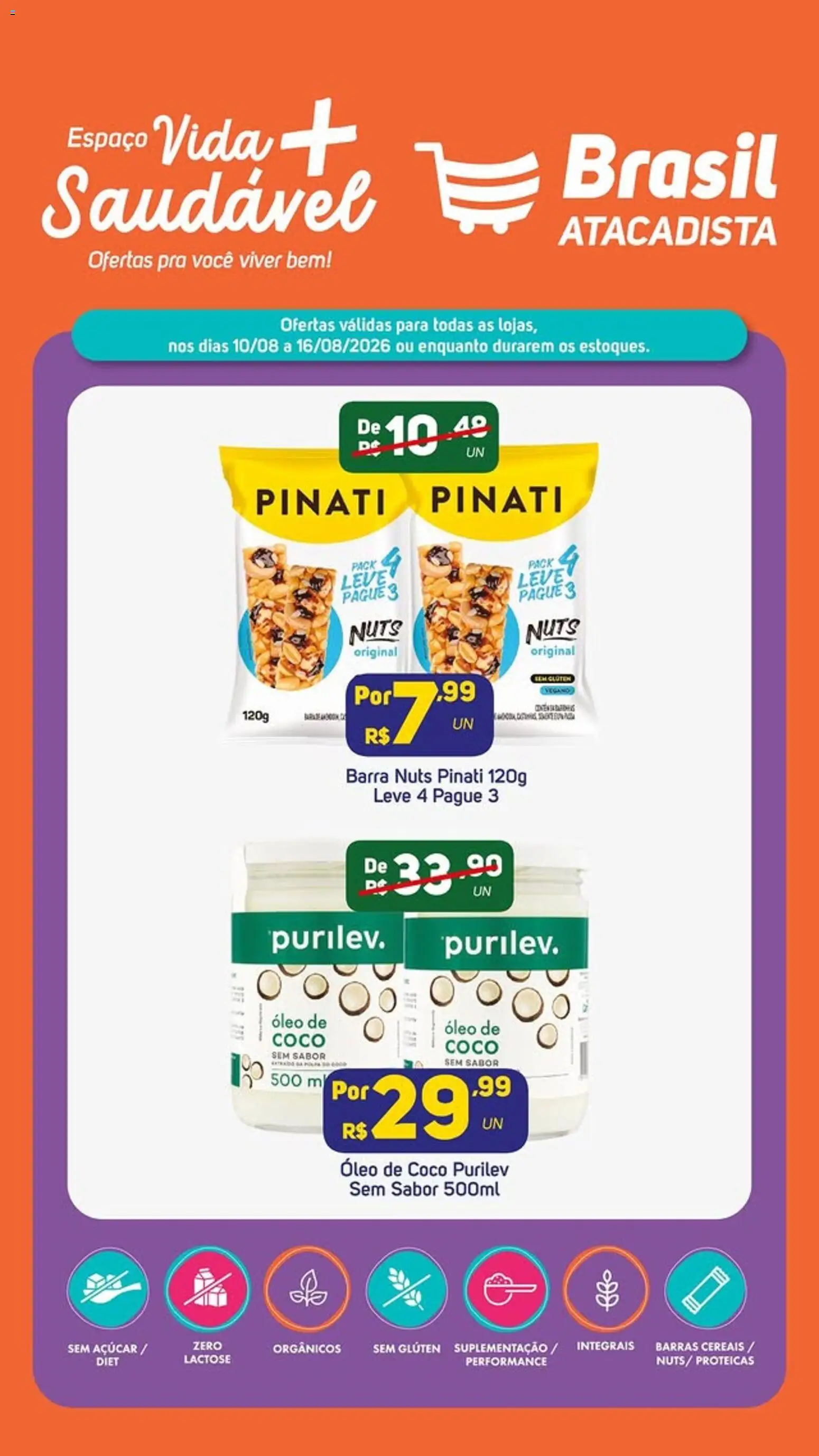 Brasil Atacadista Folheto - válido de 10/08/2026 | Página: 5 | Produtos: Óleo, Cereais, Açúcar, Óleo de coco
