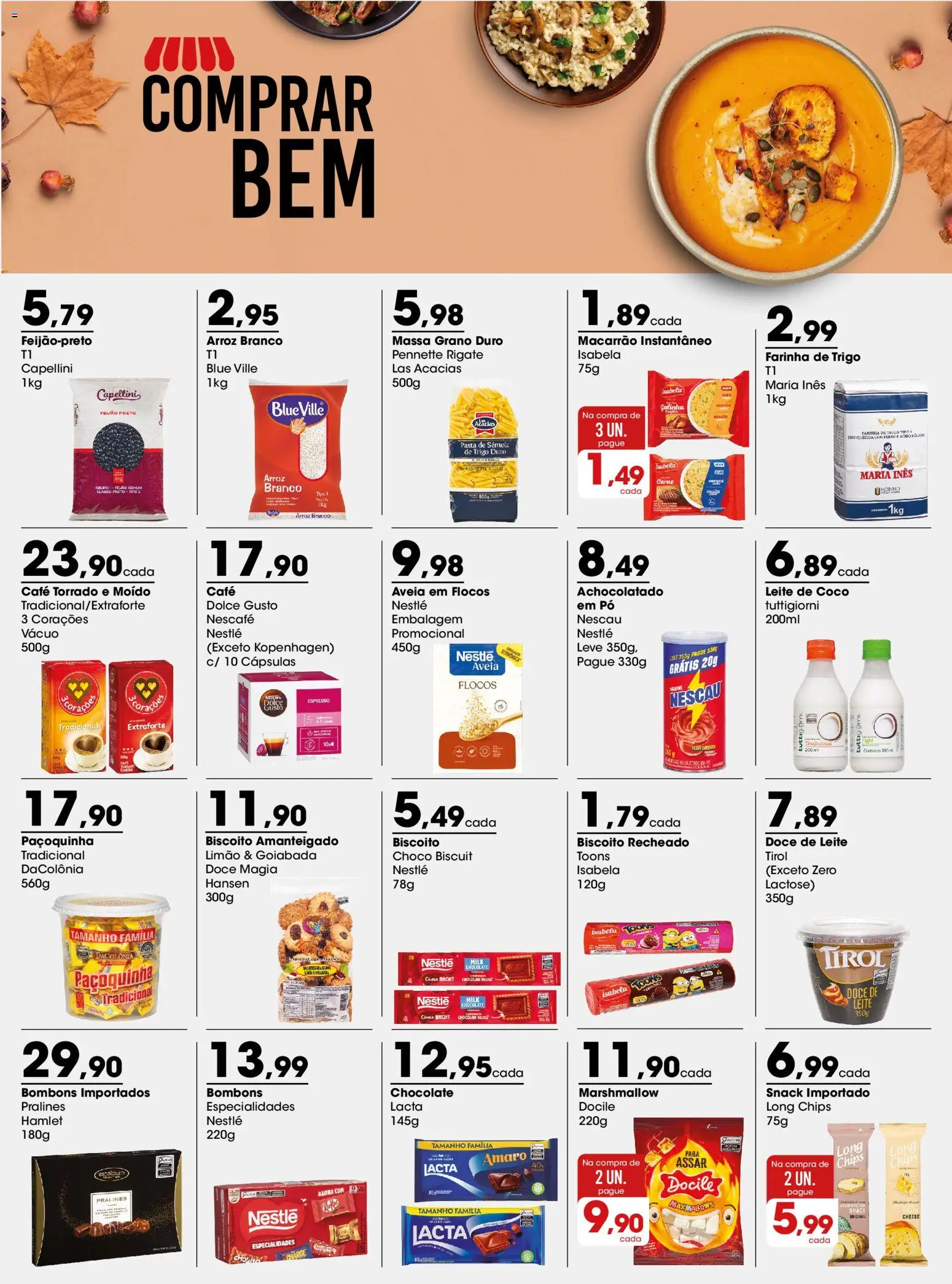 Zaffari Folheto - válido de 17/08/2026 | Página: 1 | Produtos: Pasta, Arroz, Flocos, Aveia